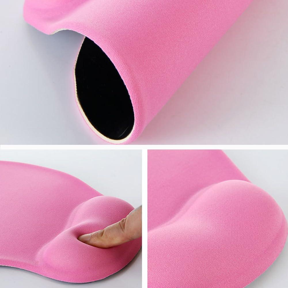 Alfombrilla de Ratón Ergonómica JYWYBF Rosa con Soporte de Gel