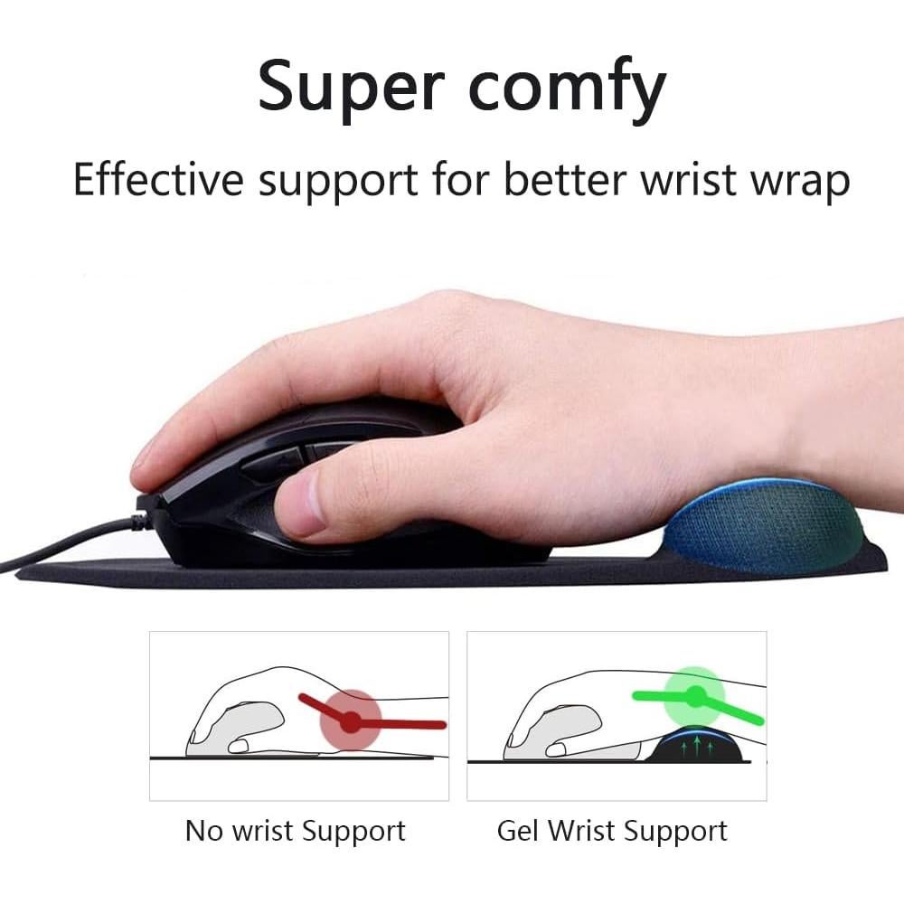 Alfombrilla de Ratón Ergonómica JYWYBF Rosa con Soporte de Gel