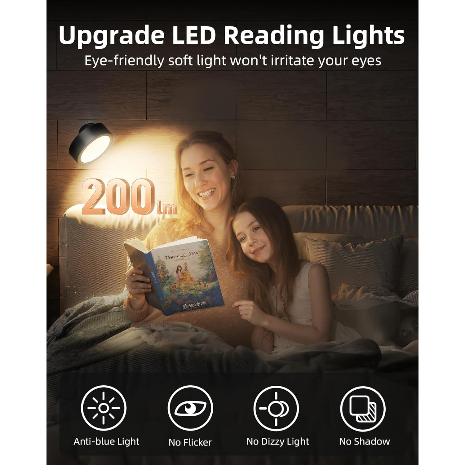 EZVALO Lámpara LED de Pared Recargable 5500mAh 2 Paquete