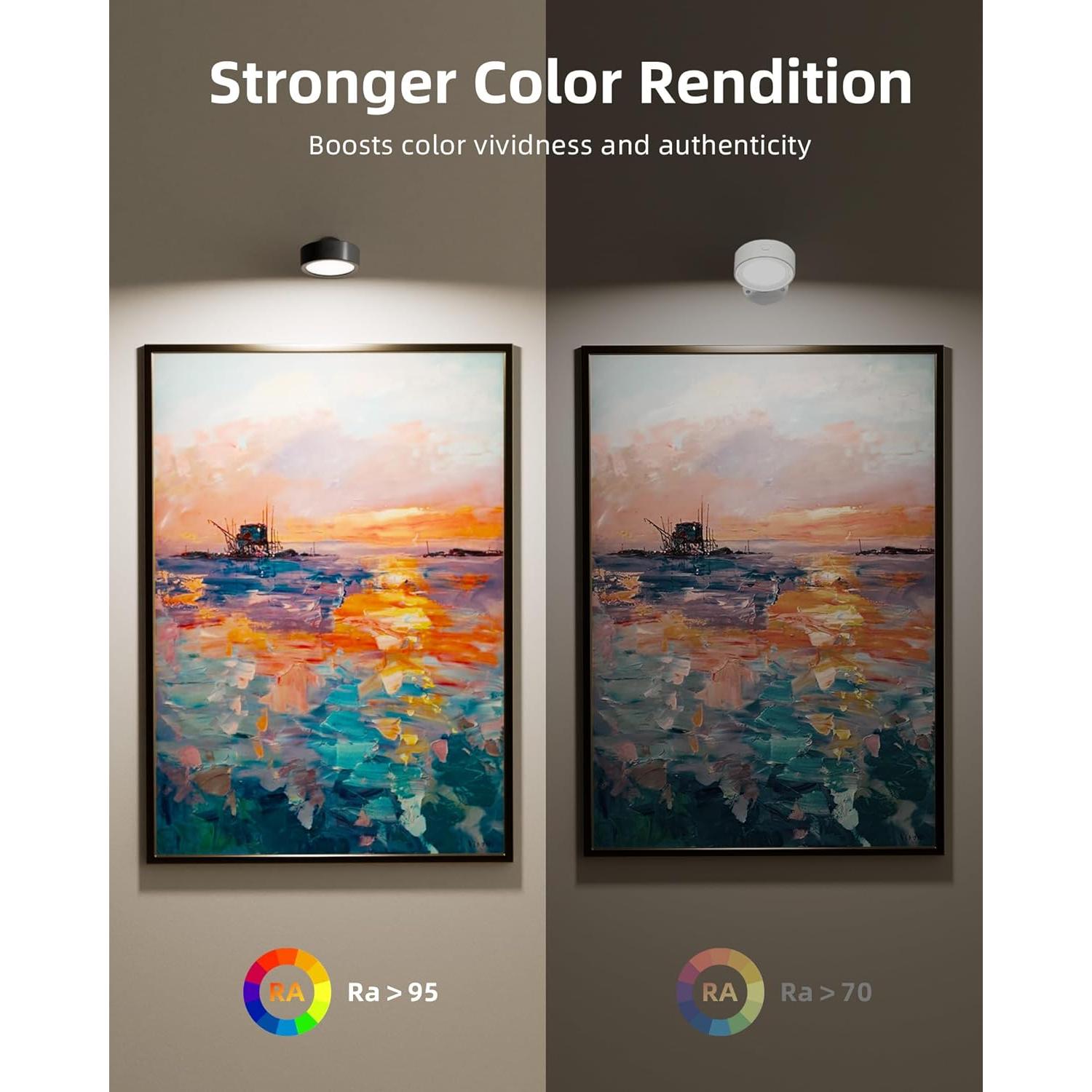 EZVALO Lámpara LED de Pared Recargable 5500mAh 2 Paquete