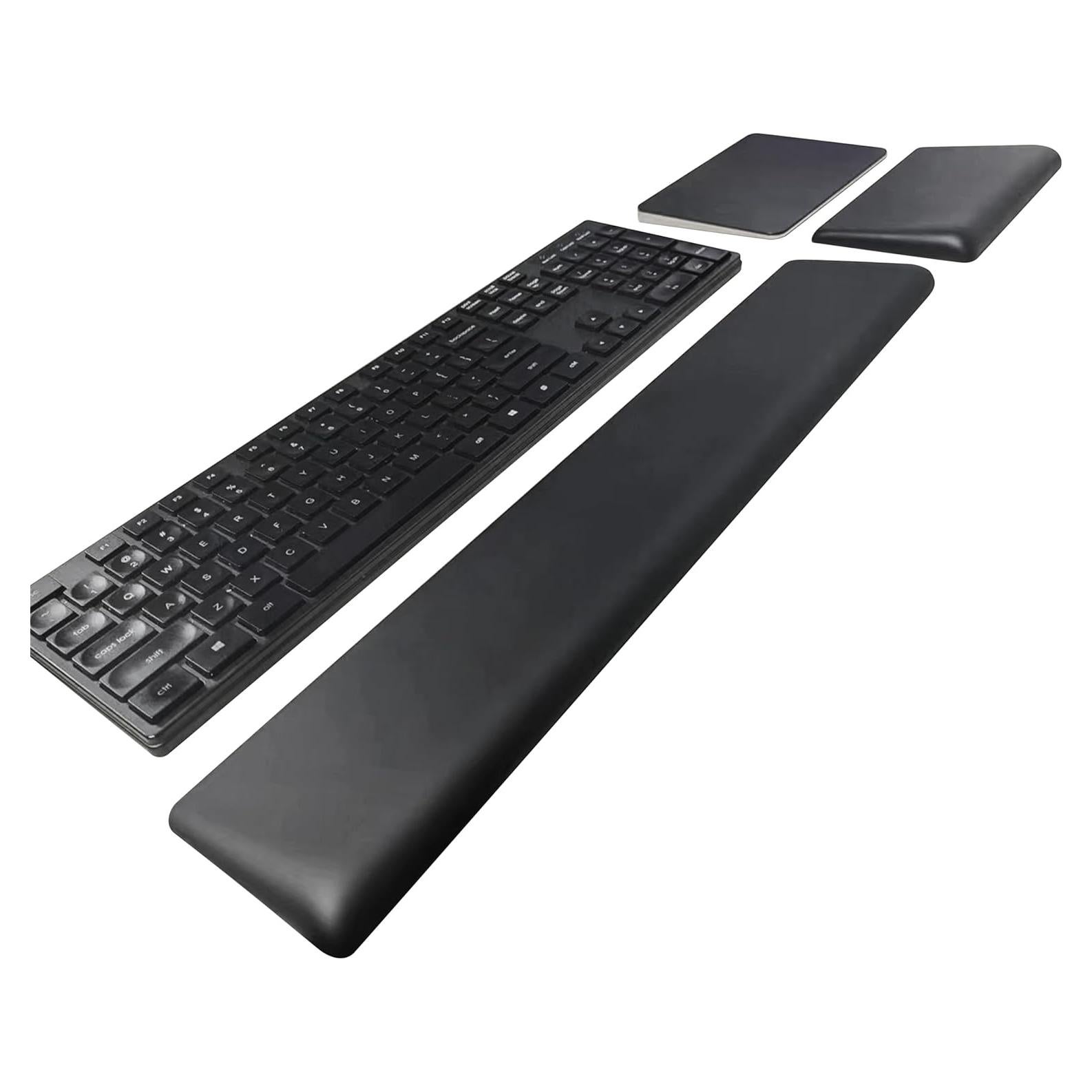 Reposamuñecas Ergonómico HONKID Gel Frío Negro 43.94x9cm