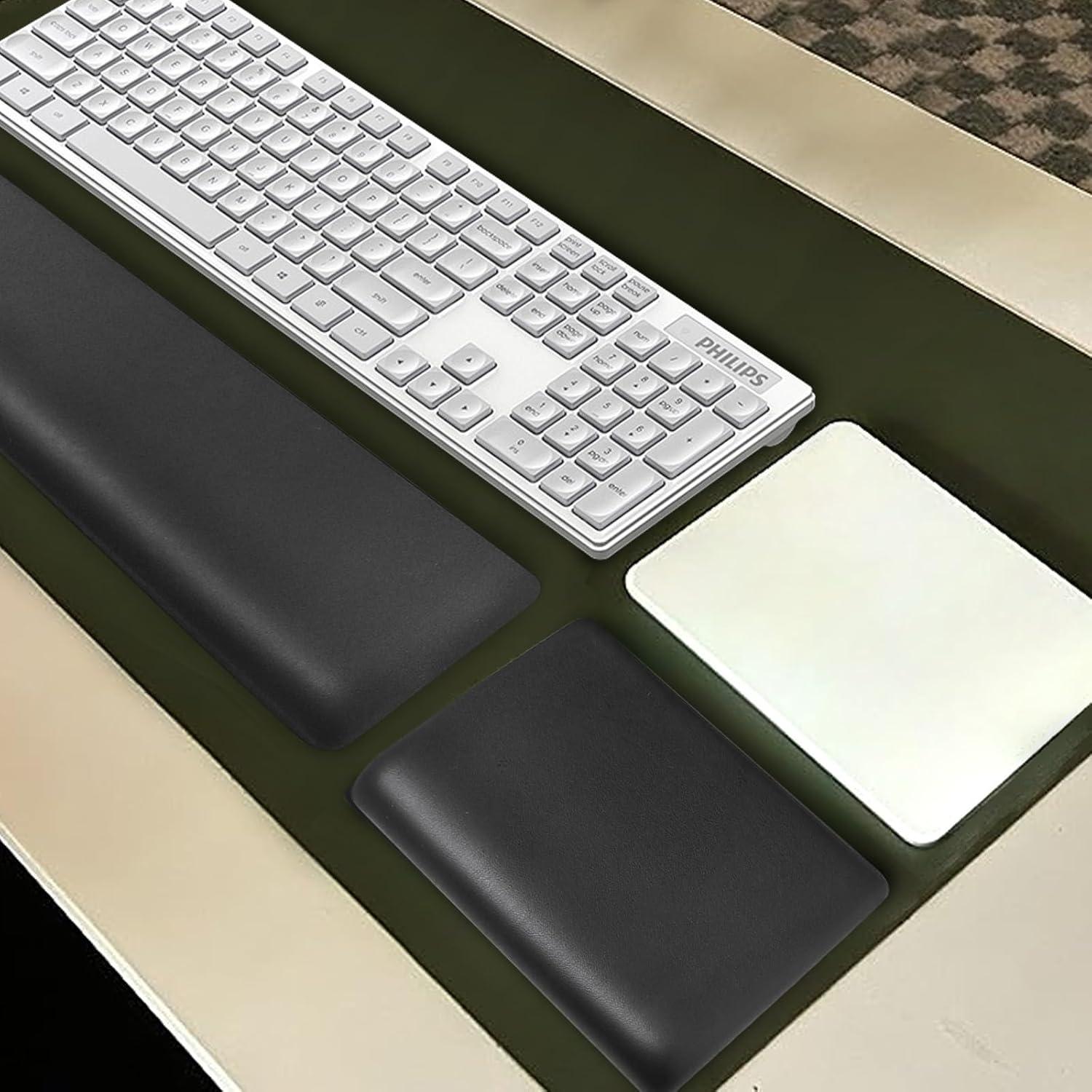 Reposamuñecas Ergonómico HONKID Gel Frío Negro 43.94x9cm