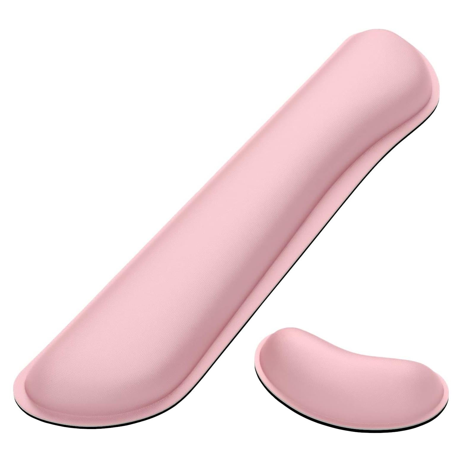 Reposamuñecas Ergonómico Dapesuom Rosa 2 en 1 para Teclado y Ratón