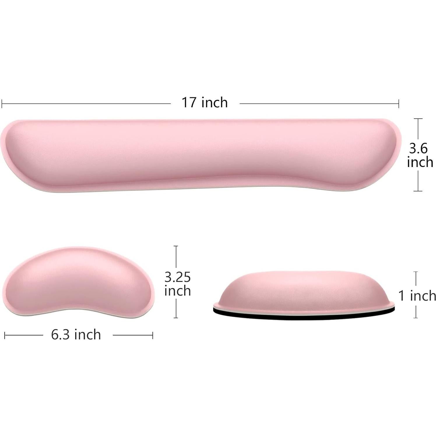 Reposamuñecas Ergonómico Dapesuom Rosa 2 en 1 para Teclado y Ratón