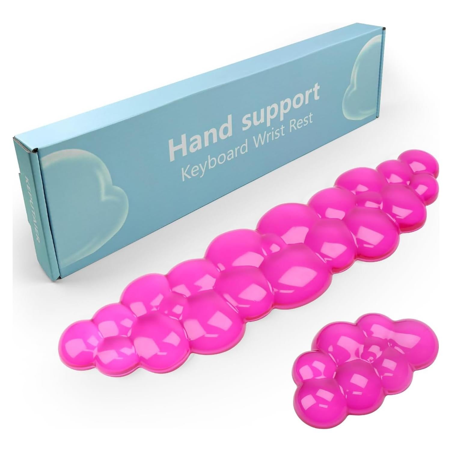 Reposamuñecas de Gel Nube KEPUTAIER Rojo Transparente