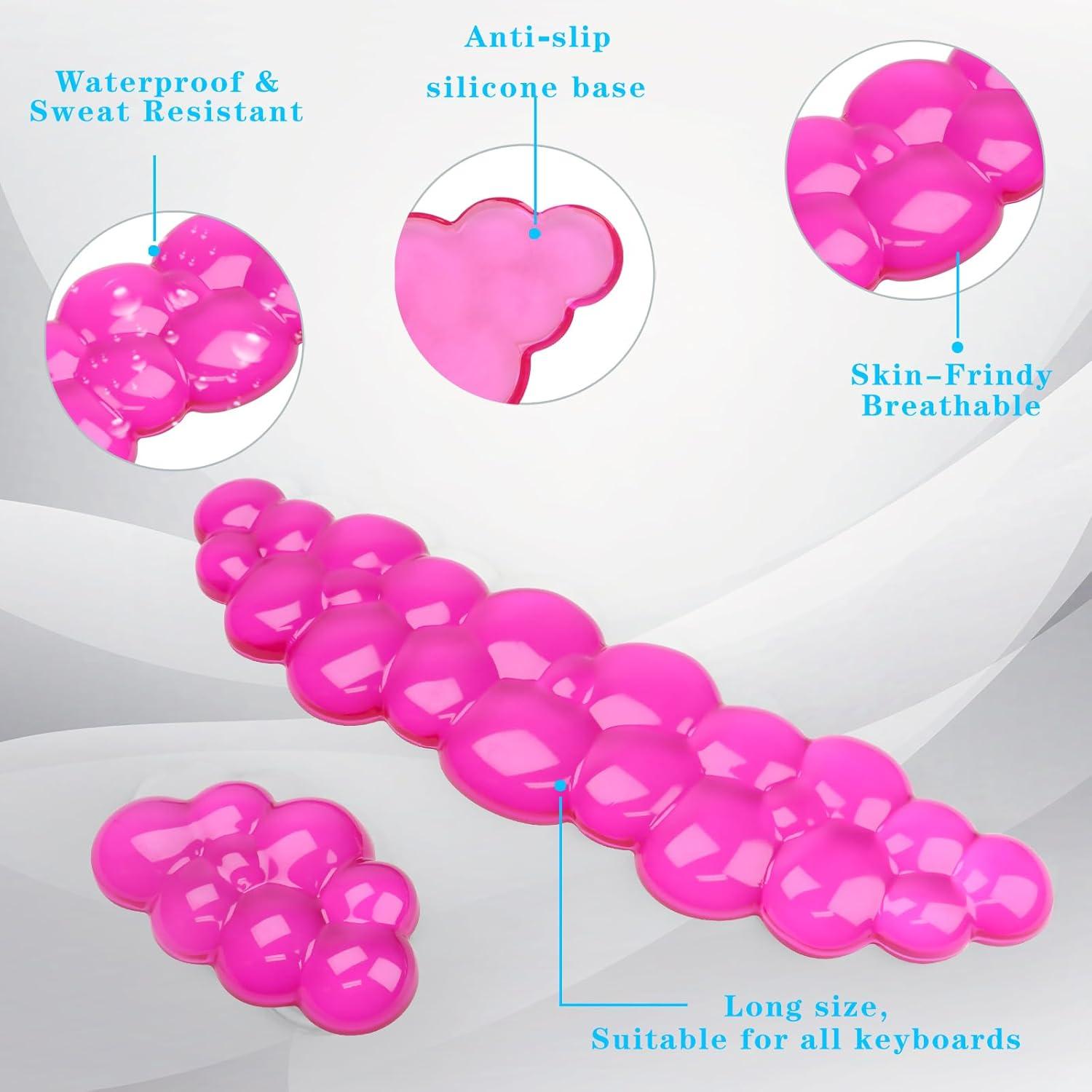 Reposamuñecas de Gel Nube KEPUTAIER Rojo Transparente