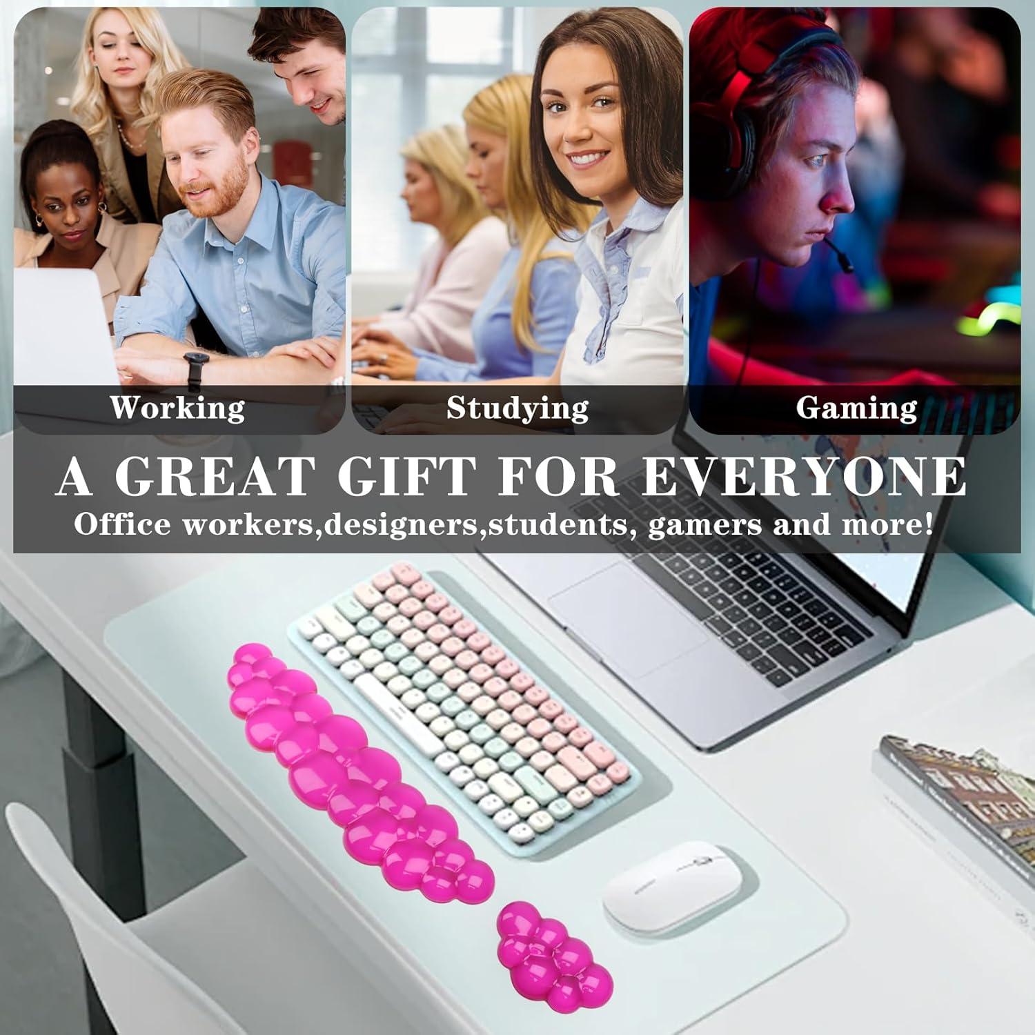 Reposamuñecas de Gel Nube KEPUTAIER Rojo Transparente