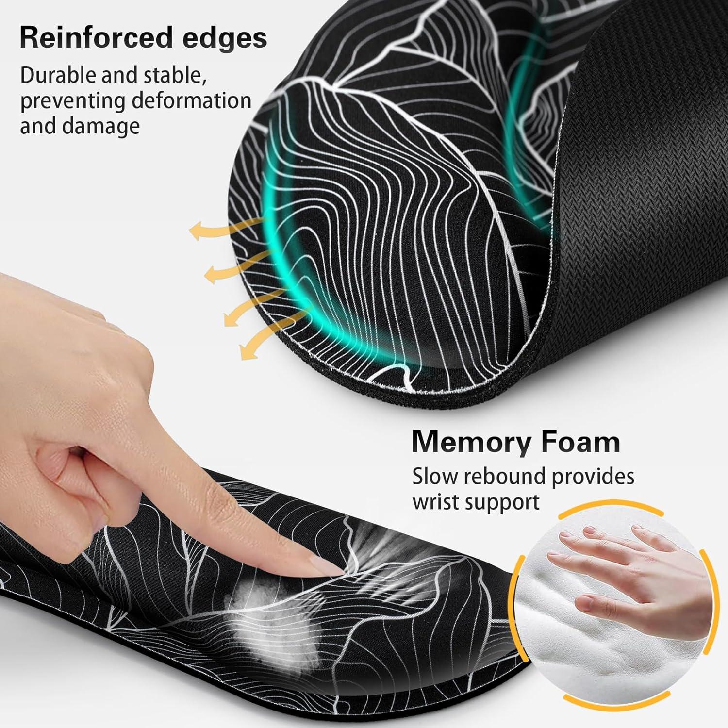 Juego de Alfombrilla de Ratón Qomolama Ergonómica 3-en-1