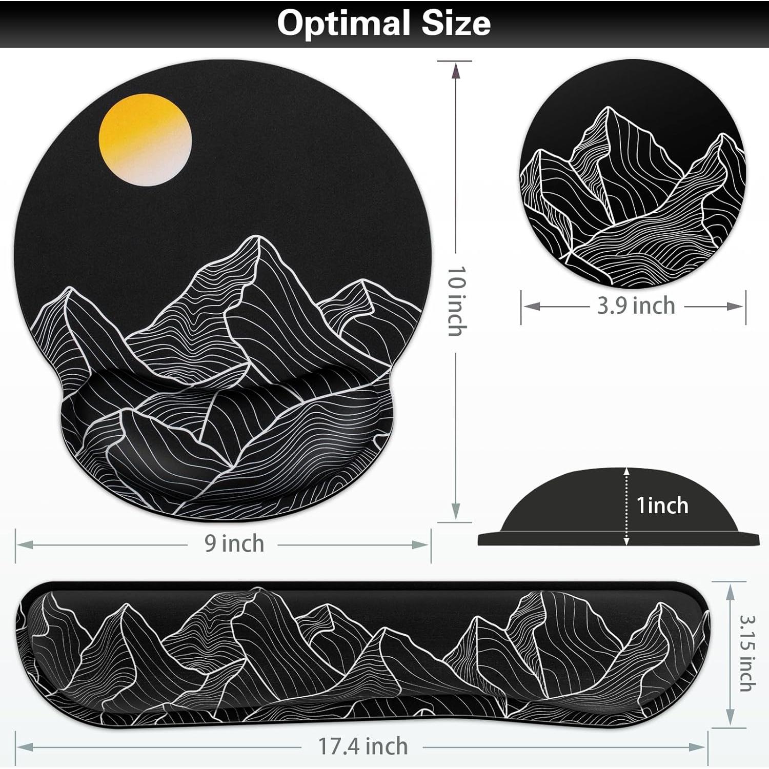 Juego de Alfombrilla de Ratón Qomolama Ergonómica 3-en-1