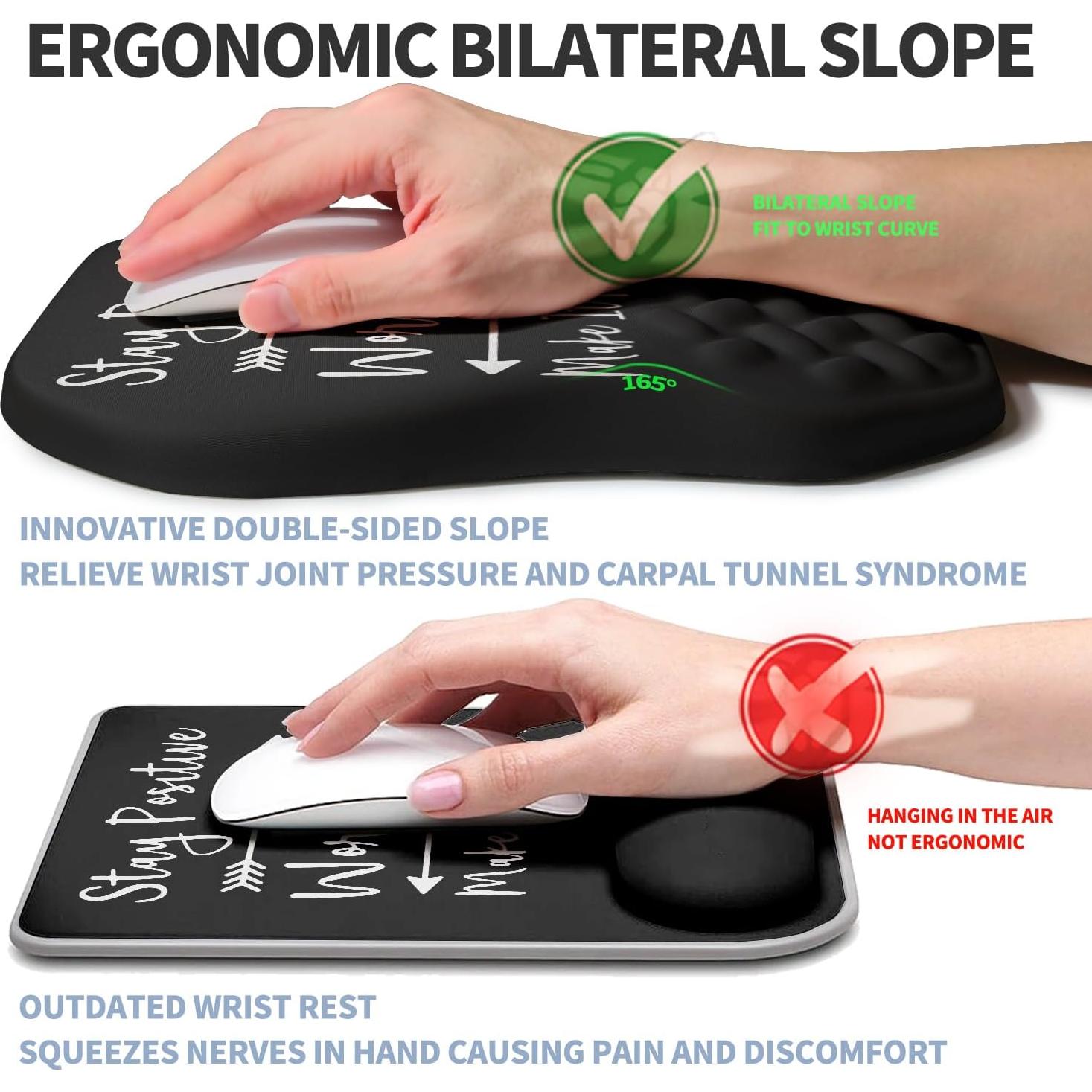 Soporte de Muñeca Ergonómico Gleamtide Doble Pendiente 30x20cm