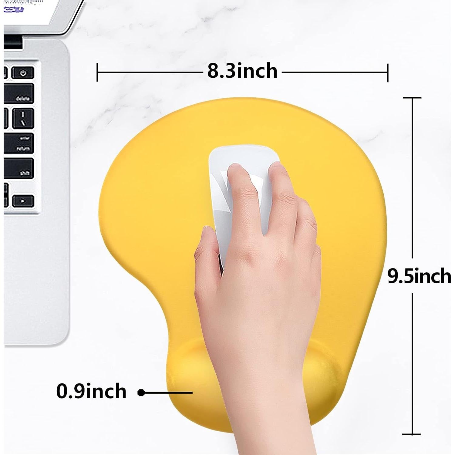 Alfombrilla de Ratón Ergonómica Hsurbtra Amarillo 24x21cm