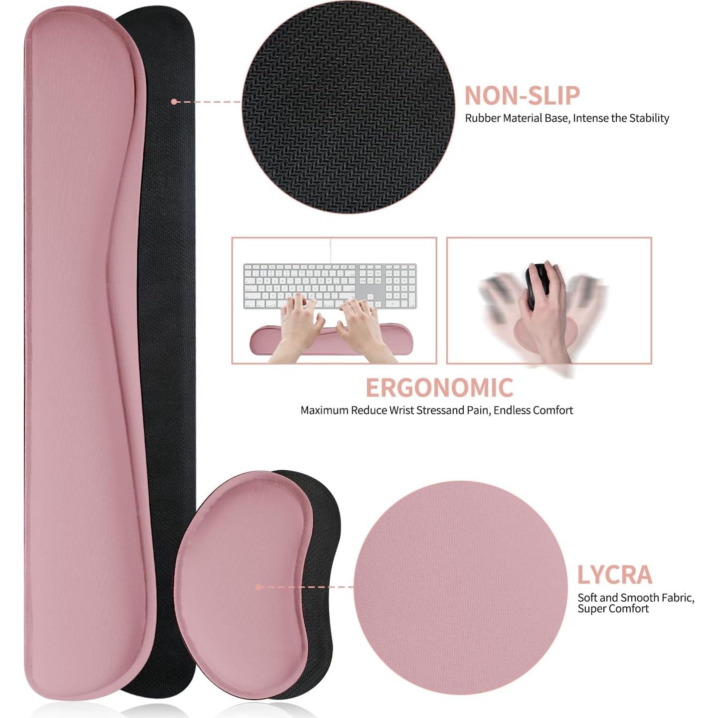 Juego de Alfombrillas de Escritorio Meetcolor 80x40 cm Rosa