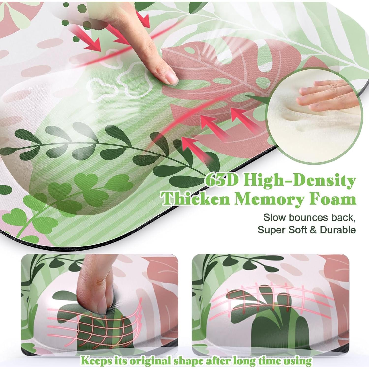 Mouse Pad Ergonómico Gimars Rosa Morandi con Soporte para Muñeca