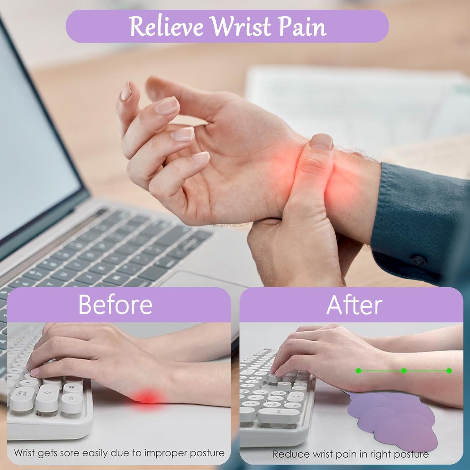 Almohadilla de Ratón WFCYGL Nube Púrpura con Reposamuñecas