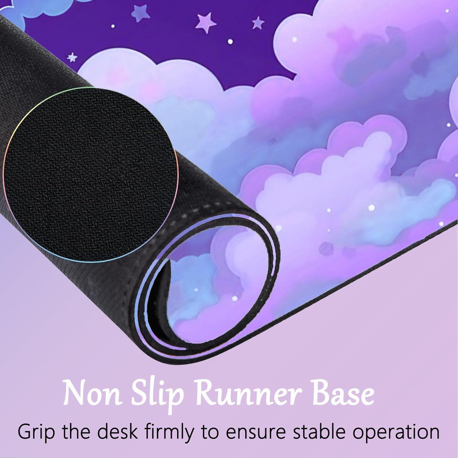 Almohadilla de Ratón WFCYGL Nube Púrpura con Reposamuñecas