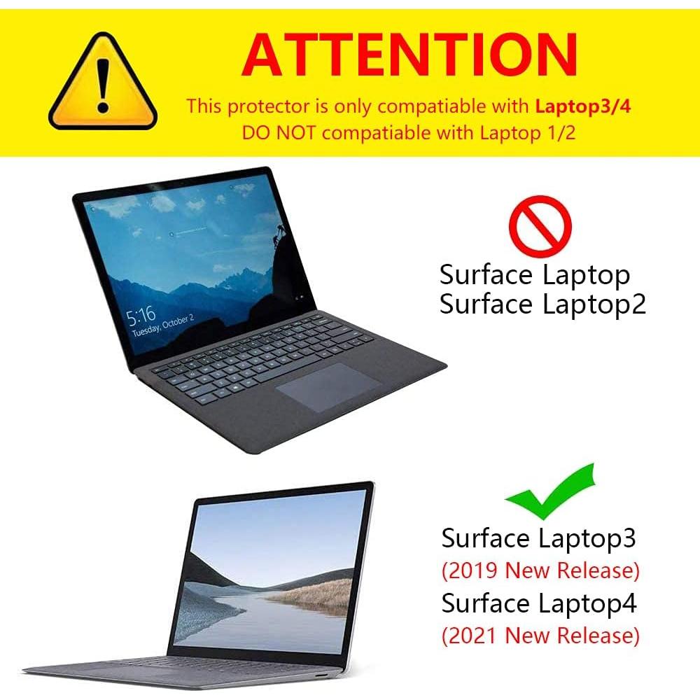 Cubierta reposamuñecas para Microsoft Surface Laptop 3/4/5 13.5" Negro