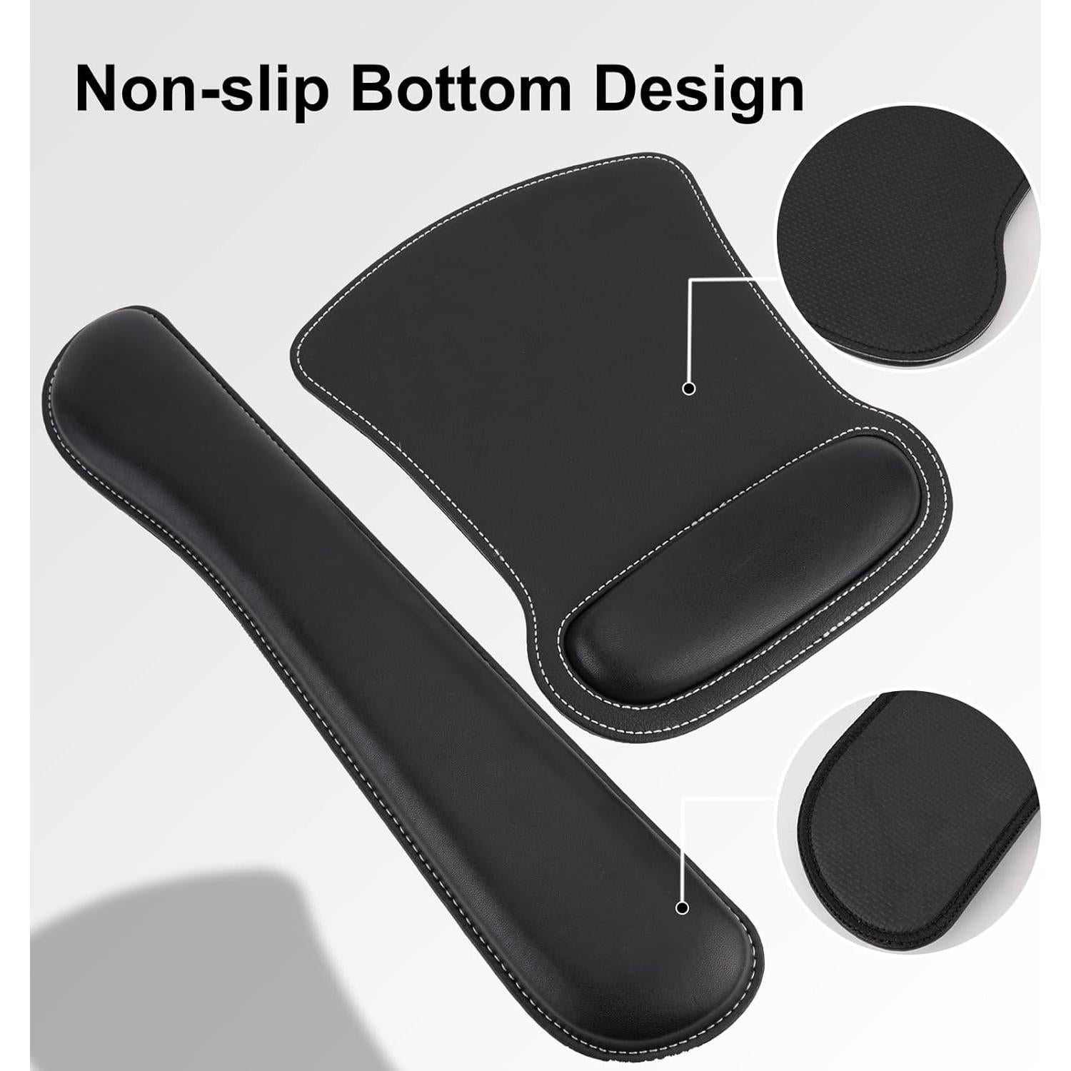 Conjunto Alfombrilla Teclado y Ratón MOSISO Negro Ergonómico