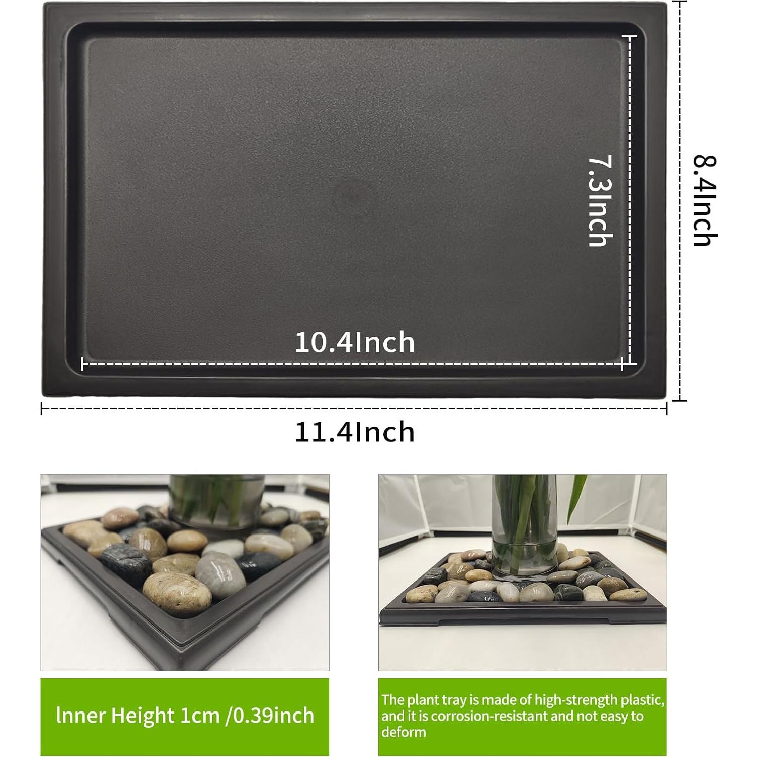 Bandejas de Humedad para Bonsai KEOHOLI 2 Piezas 29x21cm