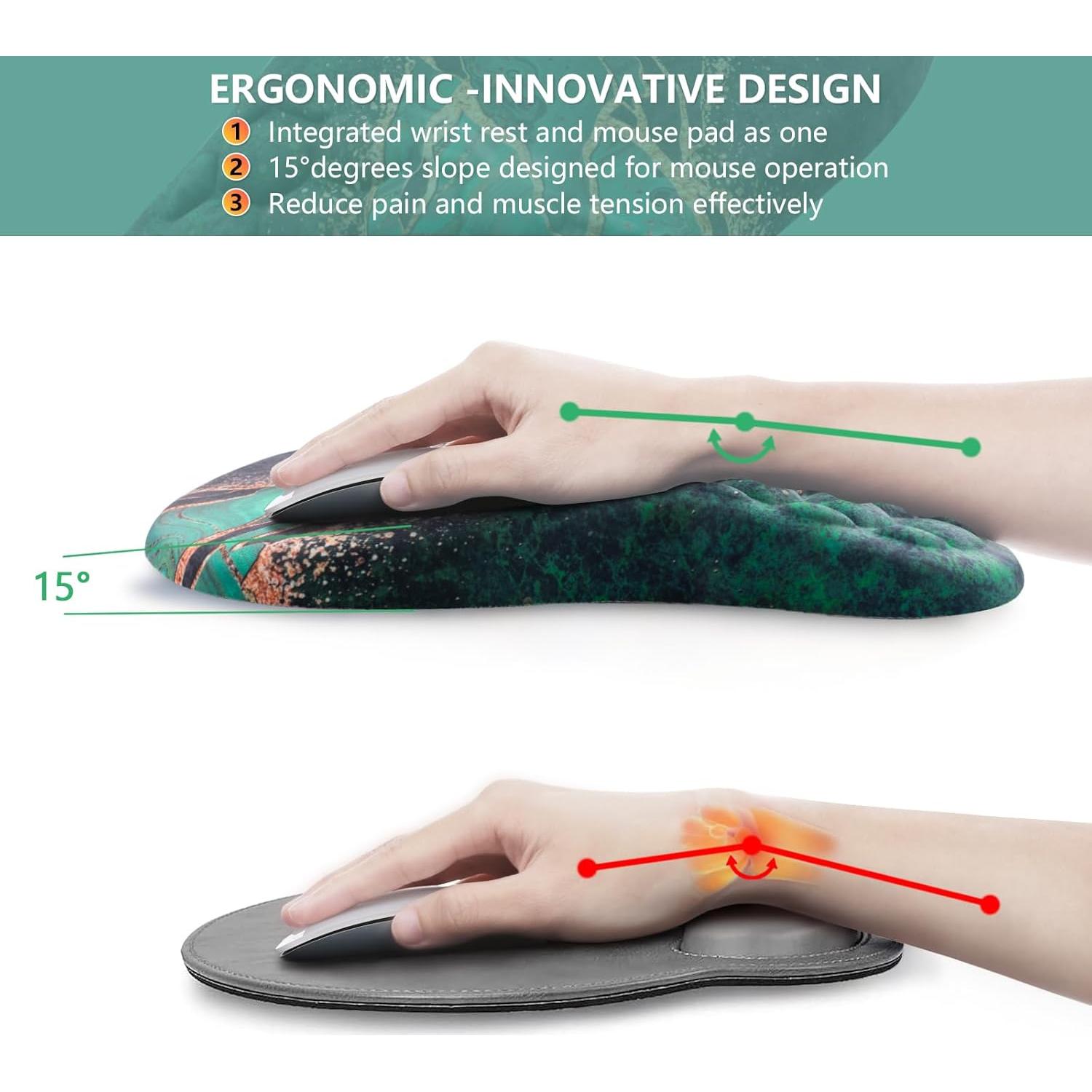 Almohadilla de Ratón Ergonómica Laokiiy con Reposamuñecas
