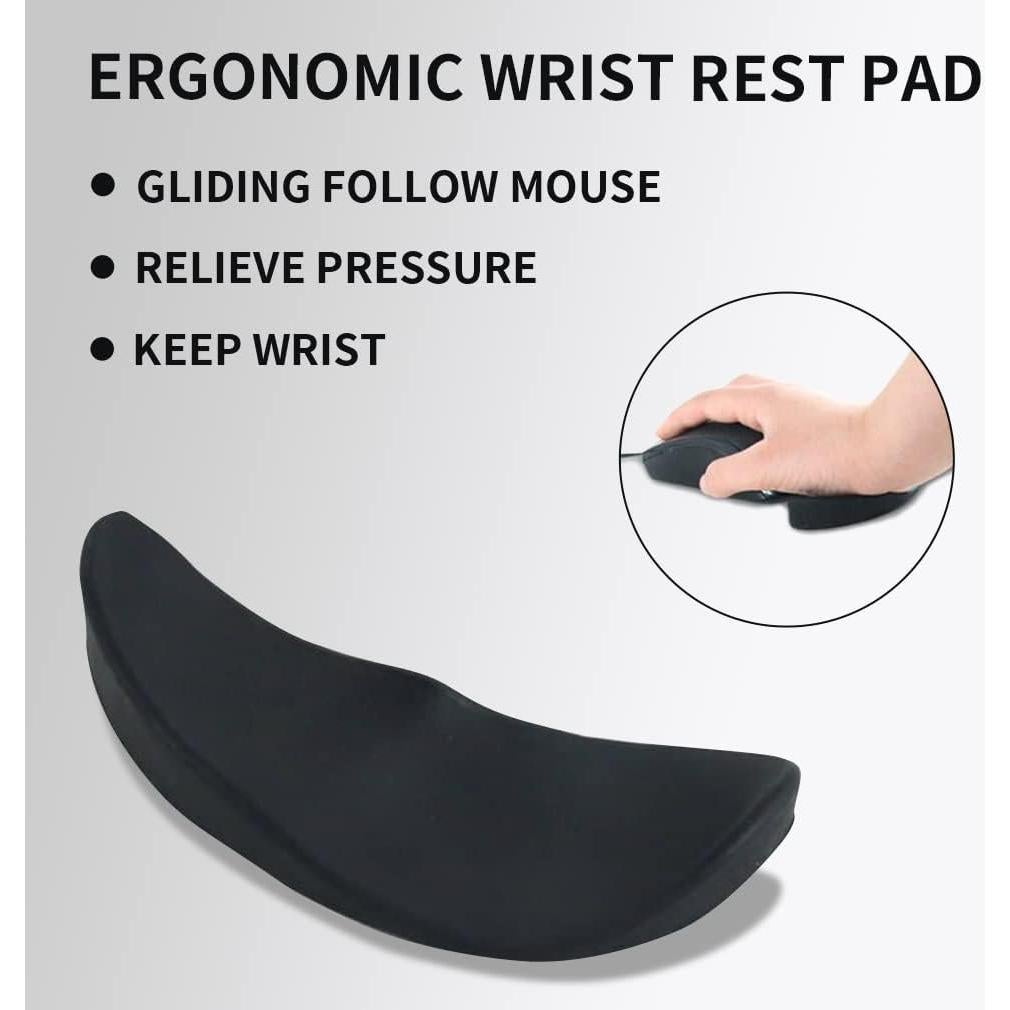 Soporte de Reposamuñecas Ergonómico Aosome Negro 2 Pzs