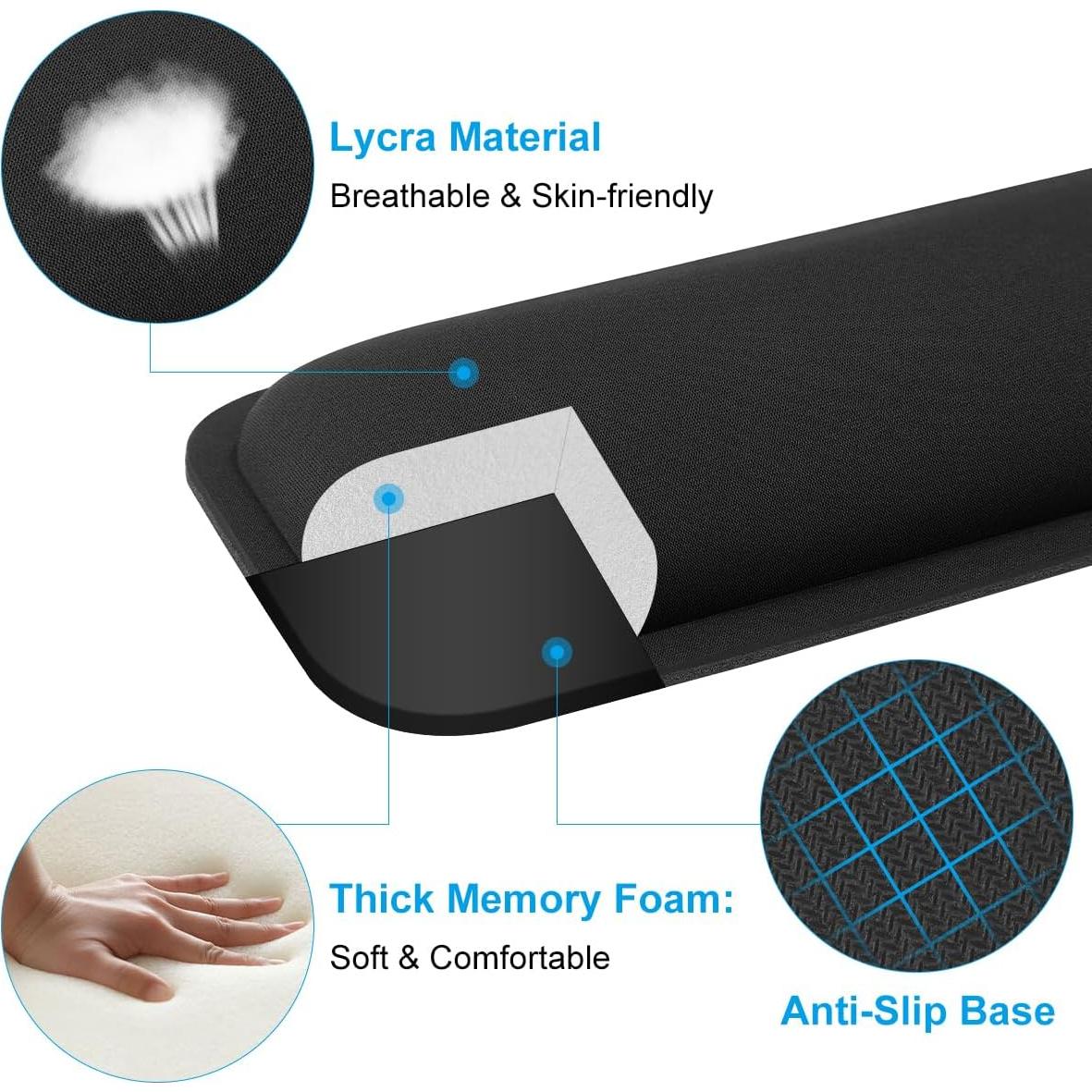 Soporte Ergonómico para Muñeca de Teclado ELZO Negro