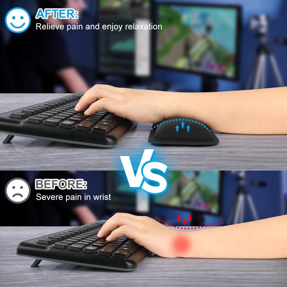 Soporte Ergonómico para Muñeca de Teclado ELZO Negro