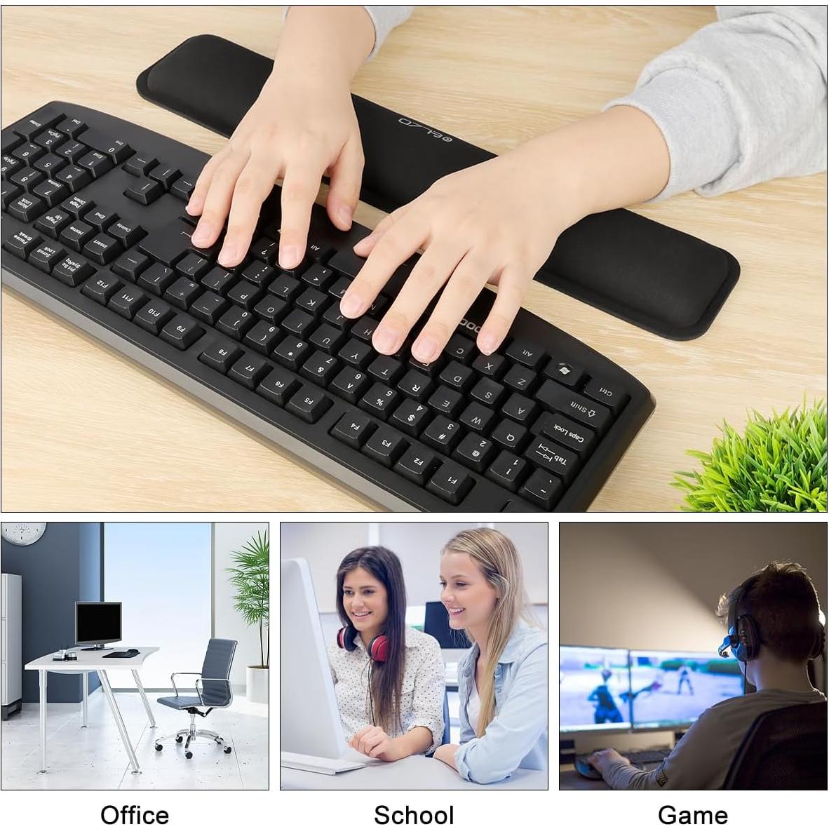Soporte Ergonómico para Muñeca de Teclado ELZO Negro