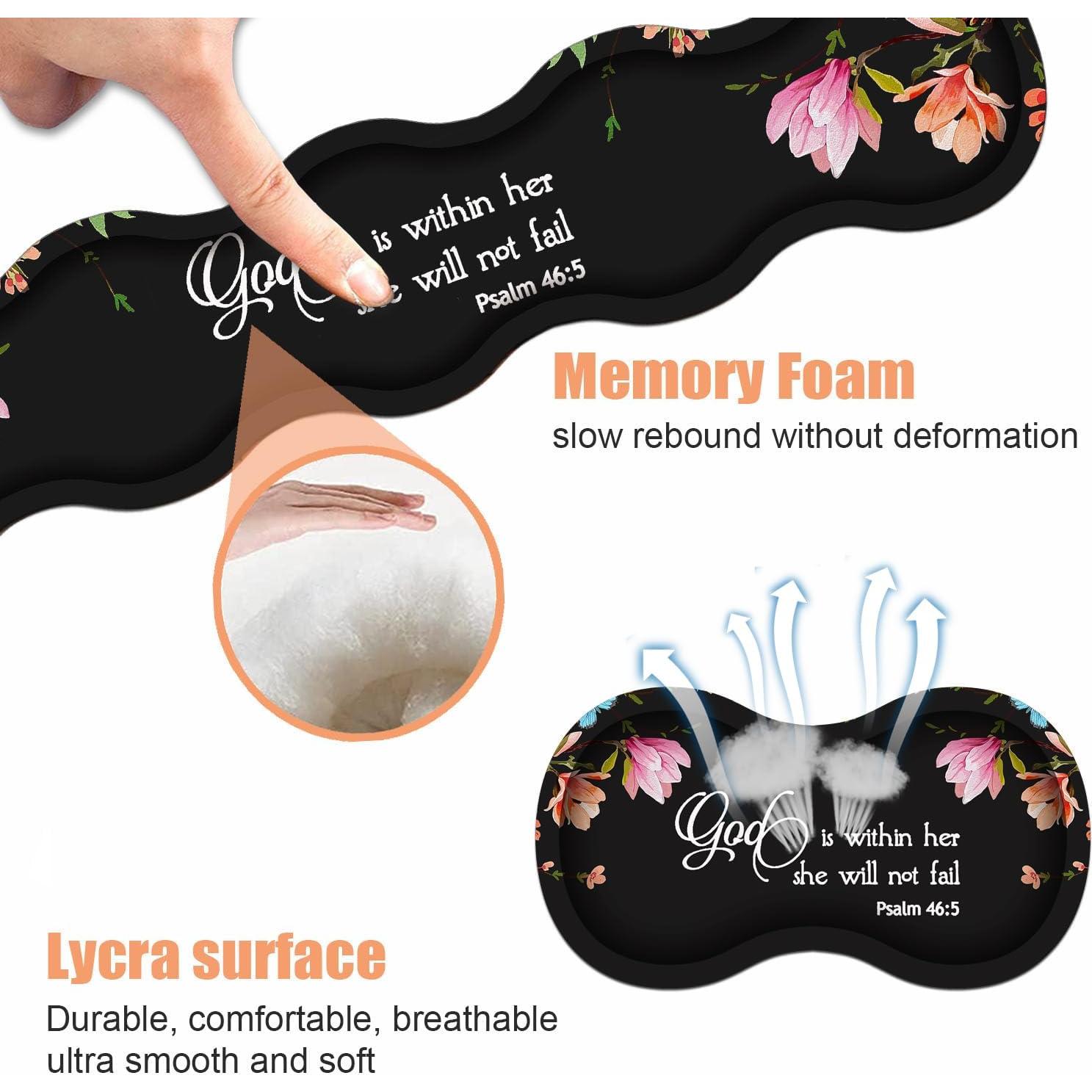 Juego de Reposamuñecas y Alfombrilla WEUIUJKILO Floral