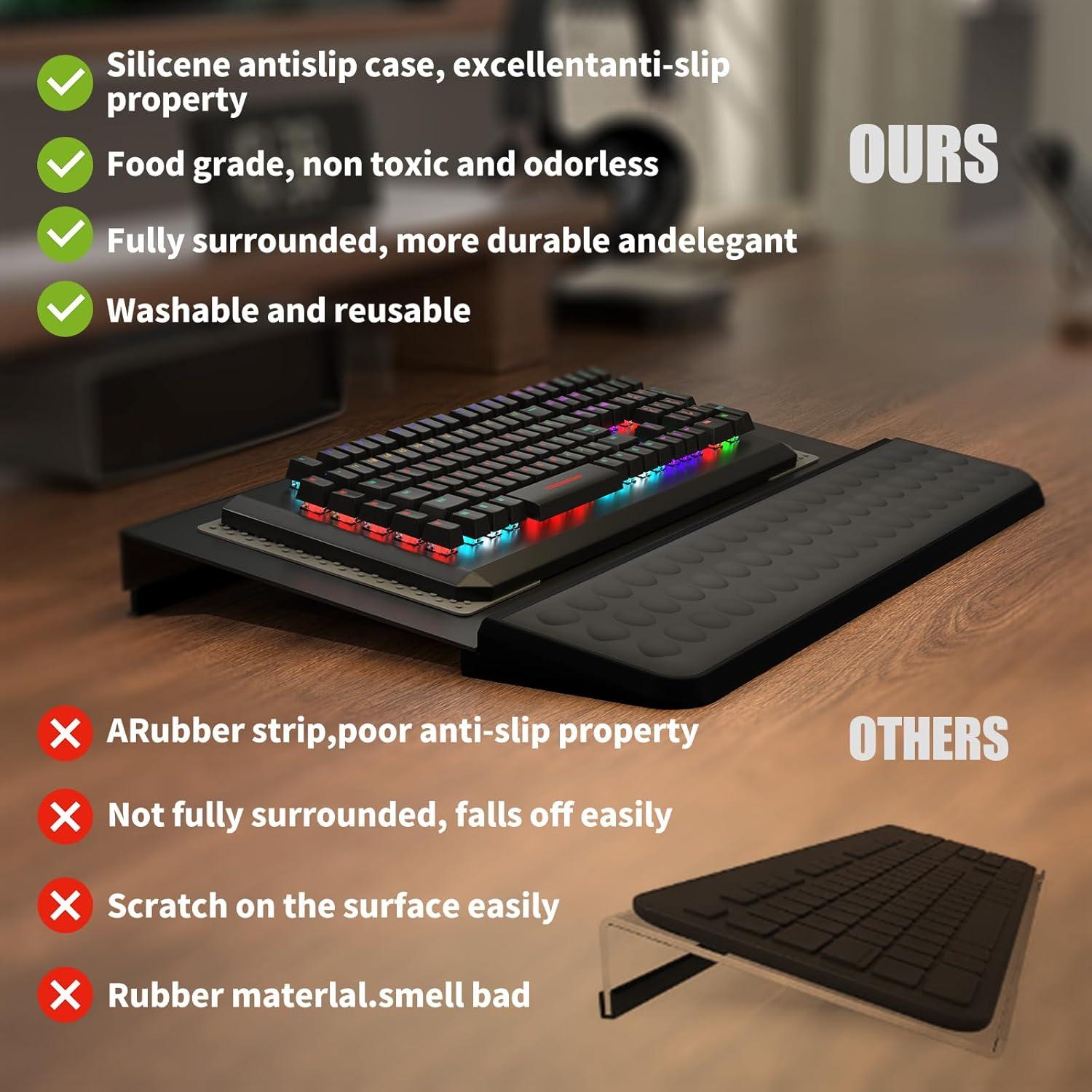 Soporte Ergonómico para Teclado Haonon con Reposamuñecas