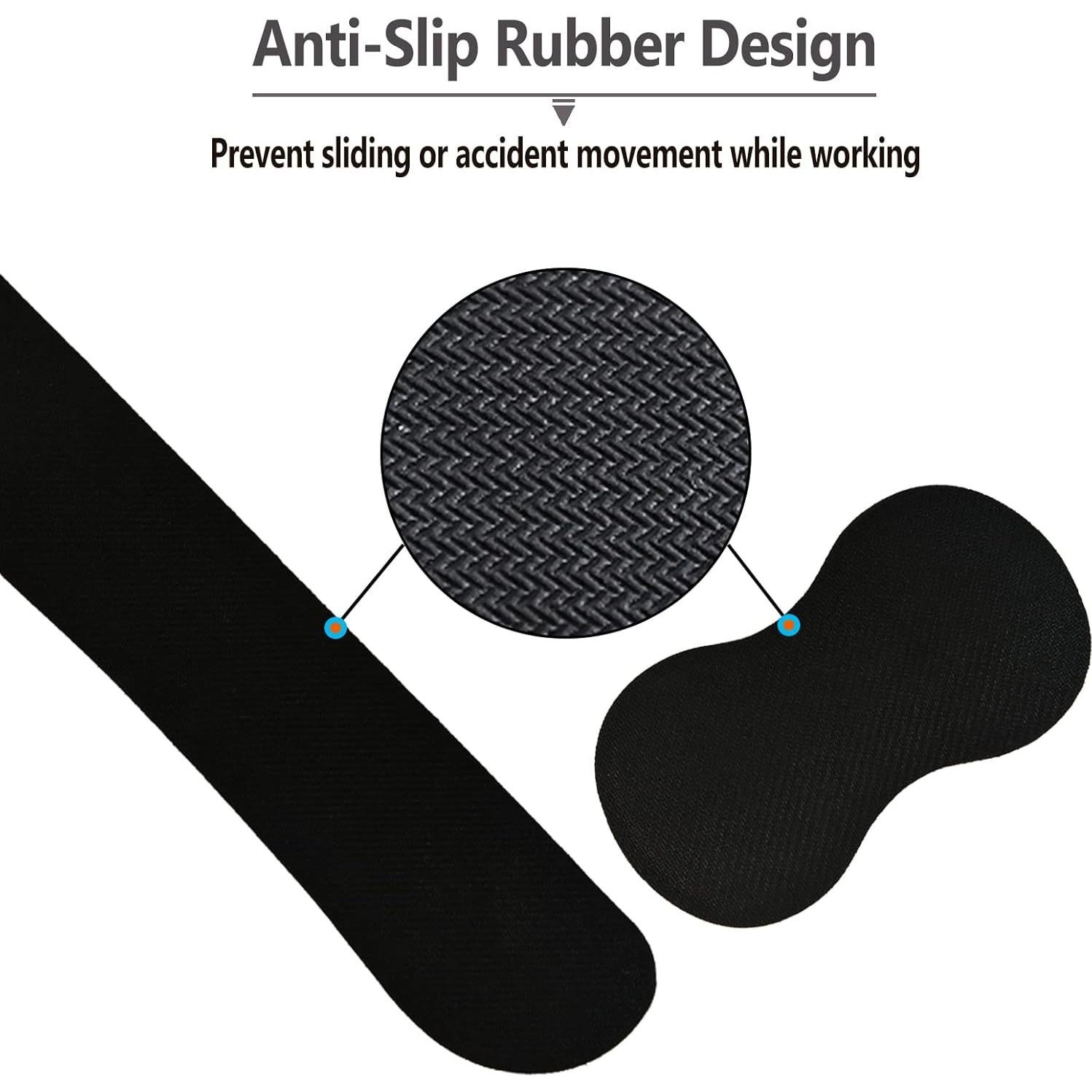 Reposamuñecas Ergonómico ArtSo 4 en 1 Mármol Negro Gris