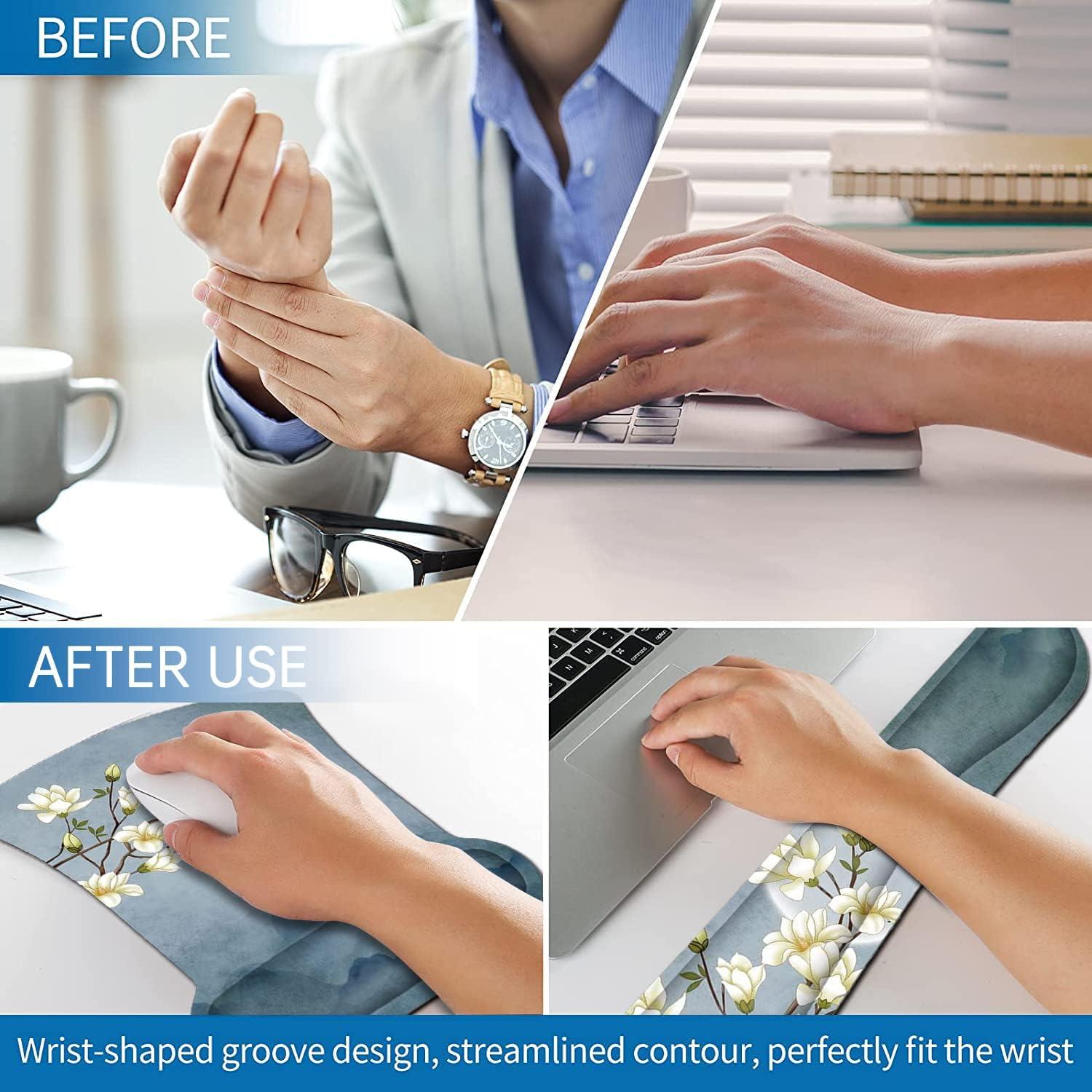 Juego Almohadilla Teclado y Ratón AORTDES Ergonómica