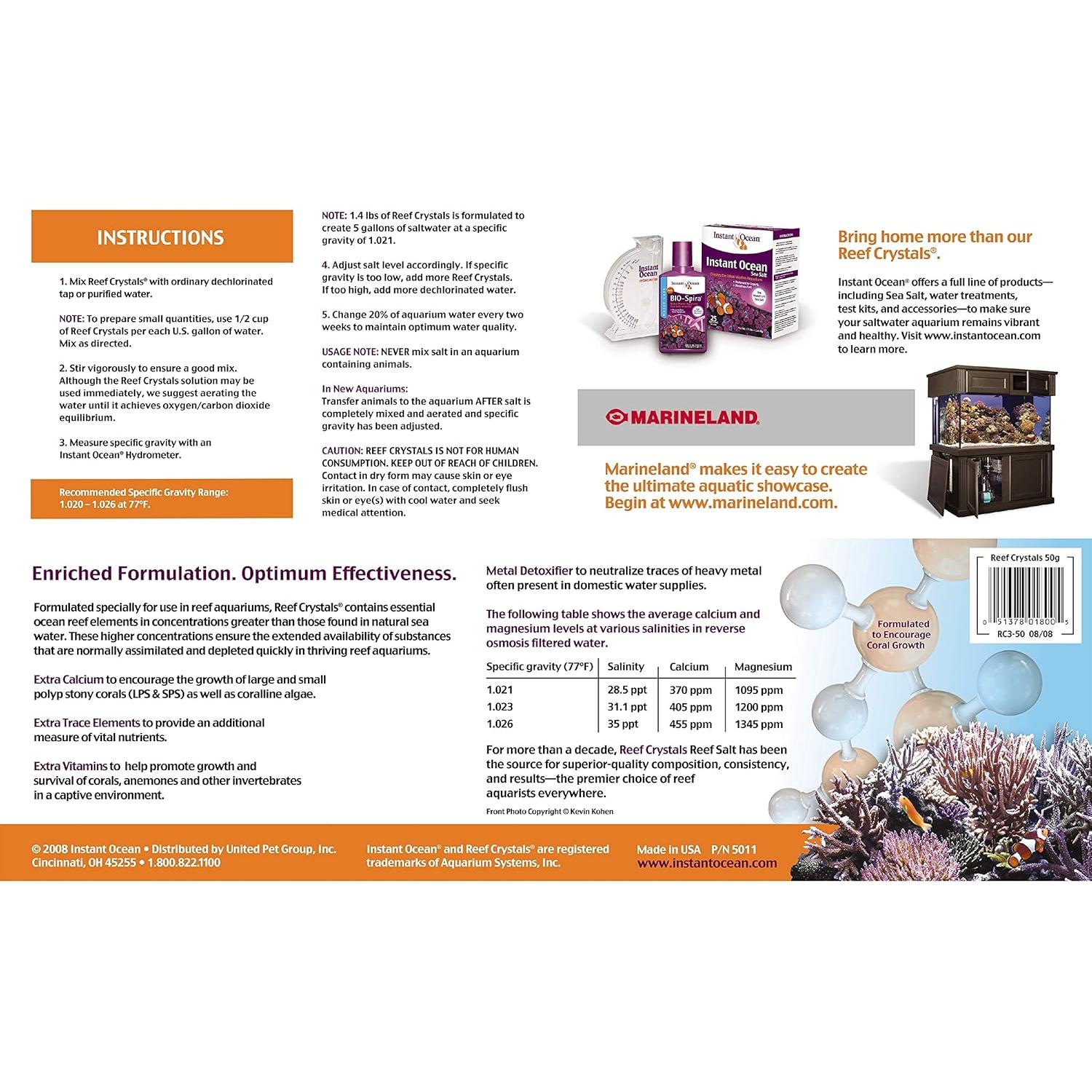 Sal para Acuarios de Arrecife Instant Ocean 605L