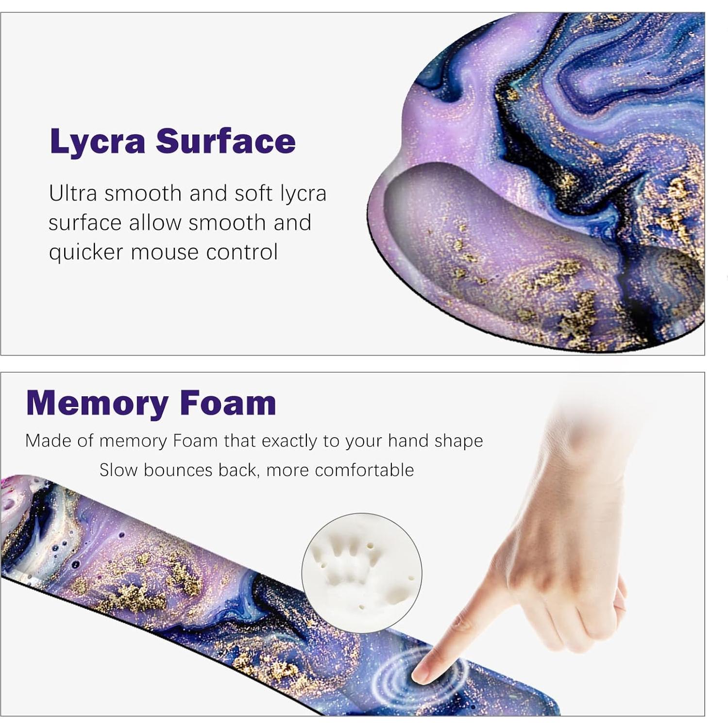 Alfombrilla de Ratón Ergonómica ArtSo Mármol Púrpura 4 en 1