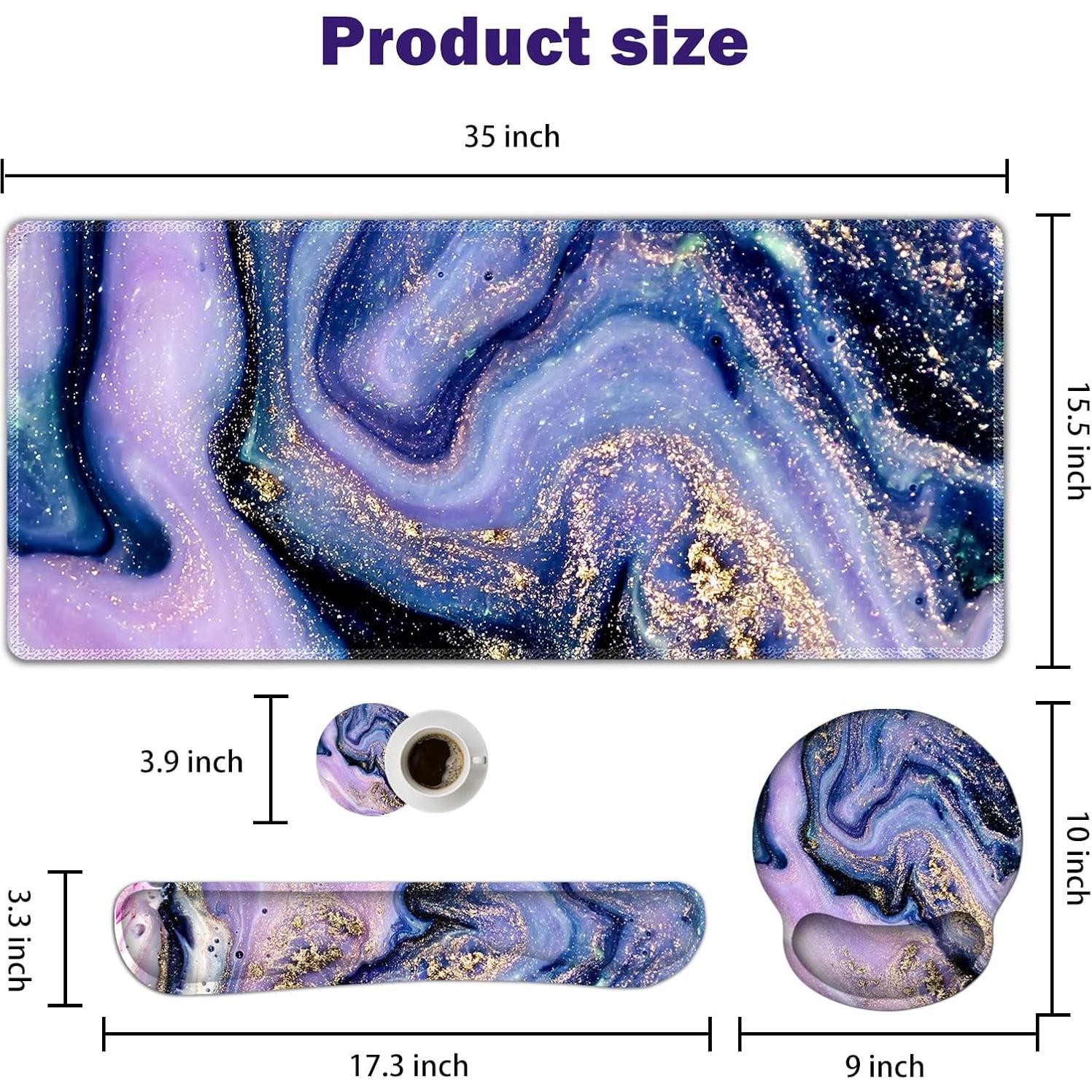 Alfombrilla de Ratón Ergonómica ArtSo Mármol Púrpura 4 en 1