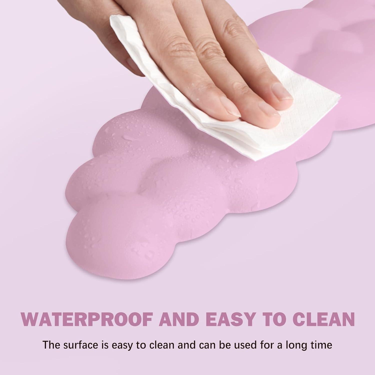 Alfombrilla de Ratón y Reposamuñecas Ergonómico Lauspuck Rosa