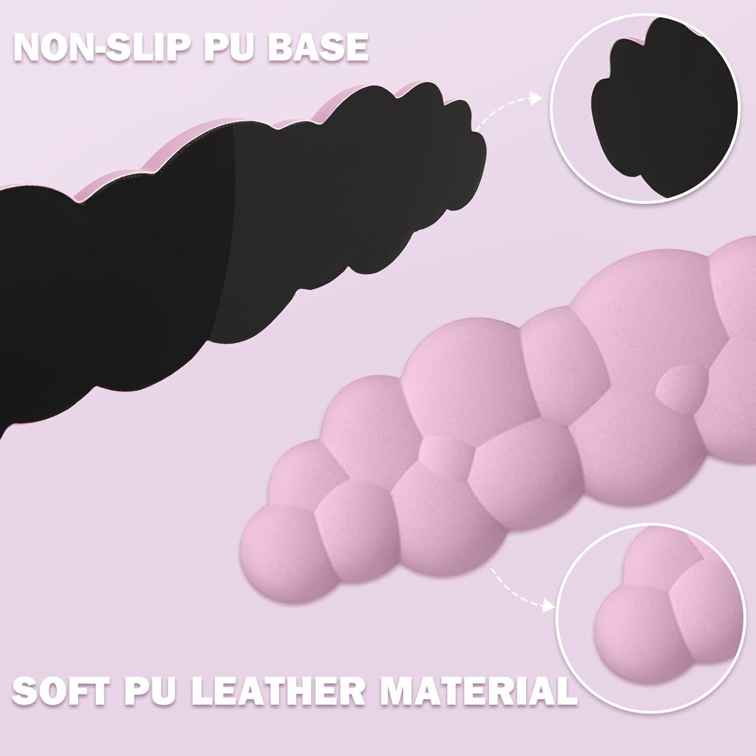 Alfombrilla de Ratón y Reposamuñecas Ergonómico Lauspuck Rosa