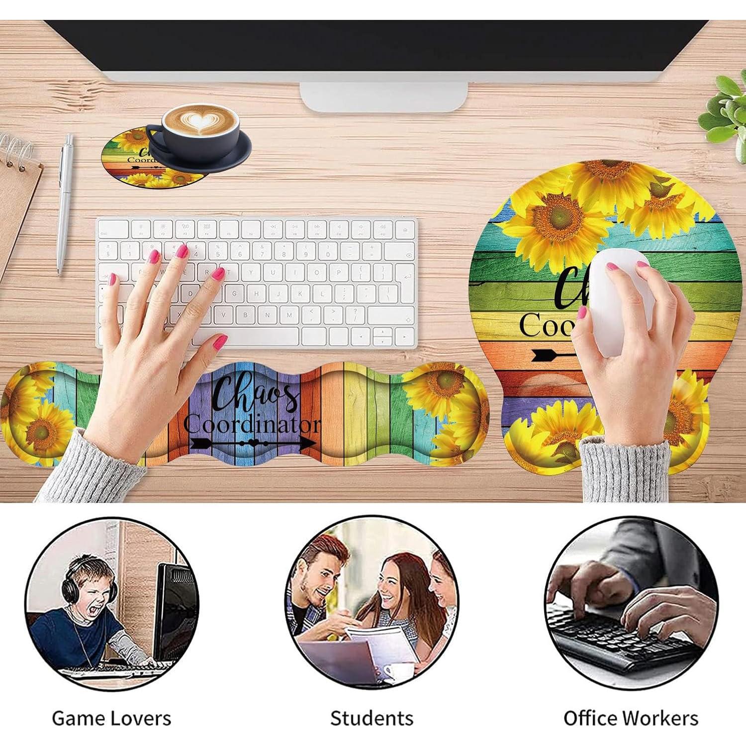 Kit Reposamuñecas Teclado y Alfombrilla VSHSEEOM Ergonómico