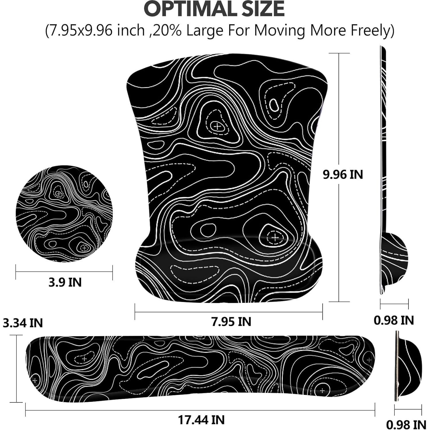 Conjunto Reposamuñecas Ergonómico AIMSA Negro 3 en 1