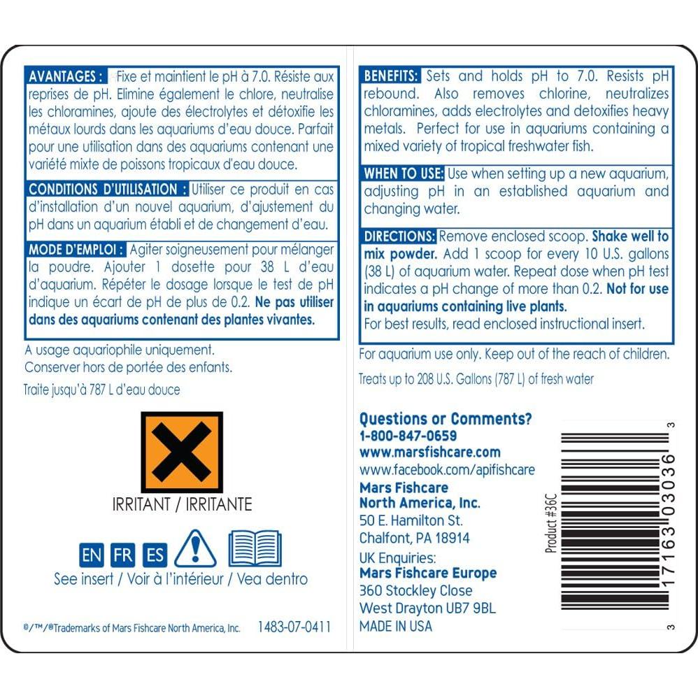 API PROPER pH 7.0 Estabilizador de pH para Acuarios 250 ml