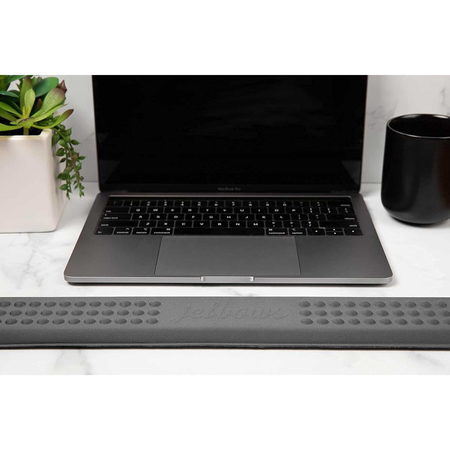 Reposabrazos ergonómico Jelbows j44deskstrip tela grafito