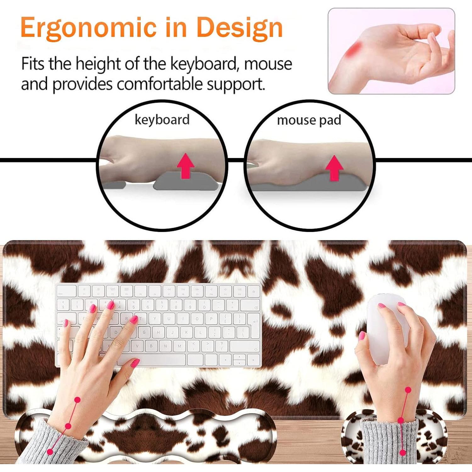 Alfombrilla de Ratón Grande FOKBVNFLL Ergonómica 80x30cm