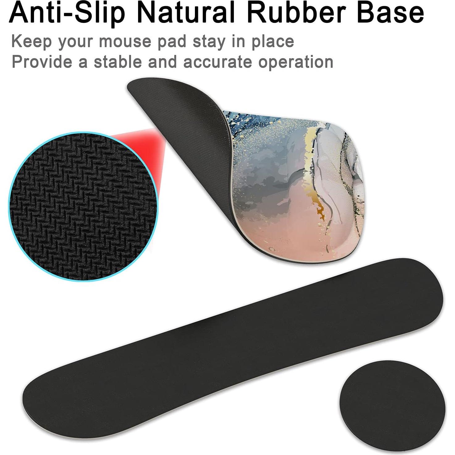 Reposamuñecas Ergonomico Regofine Mármol Rosa con Alfombrilla