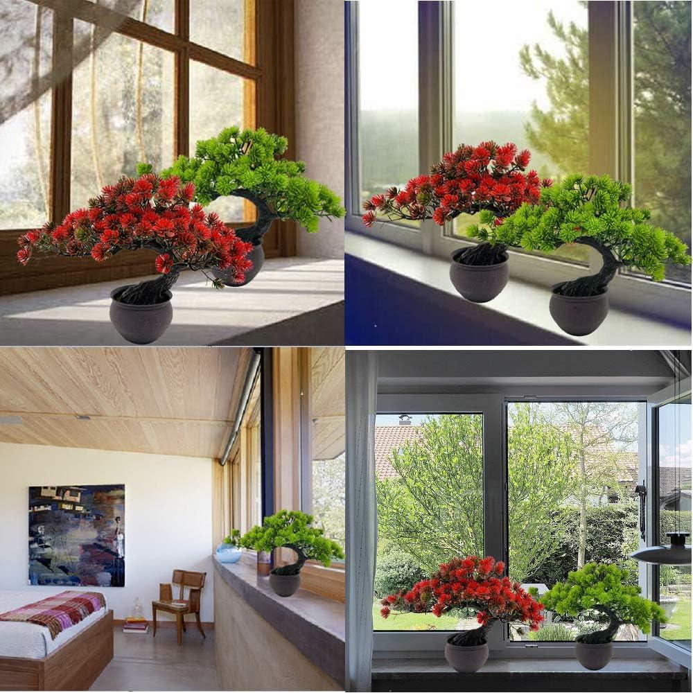 Bonsái Artificial Fycooler 33 cm Decoración Verde