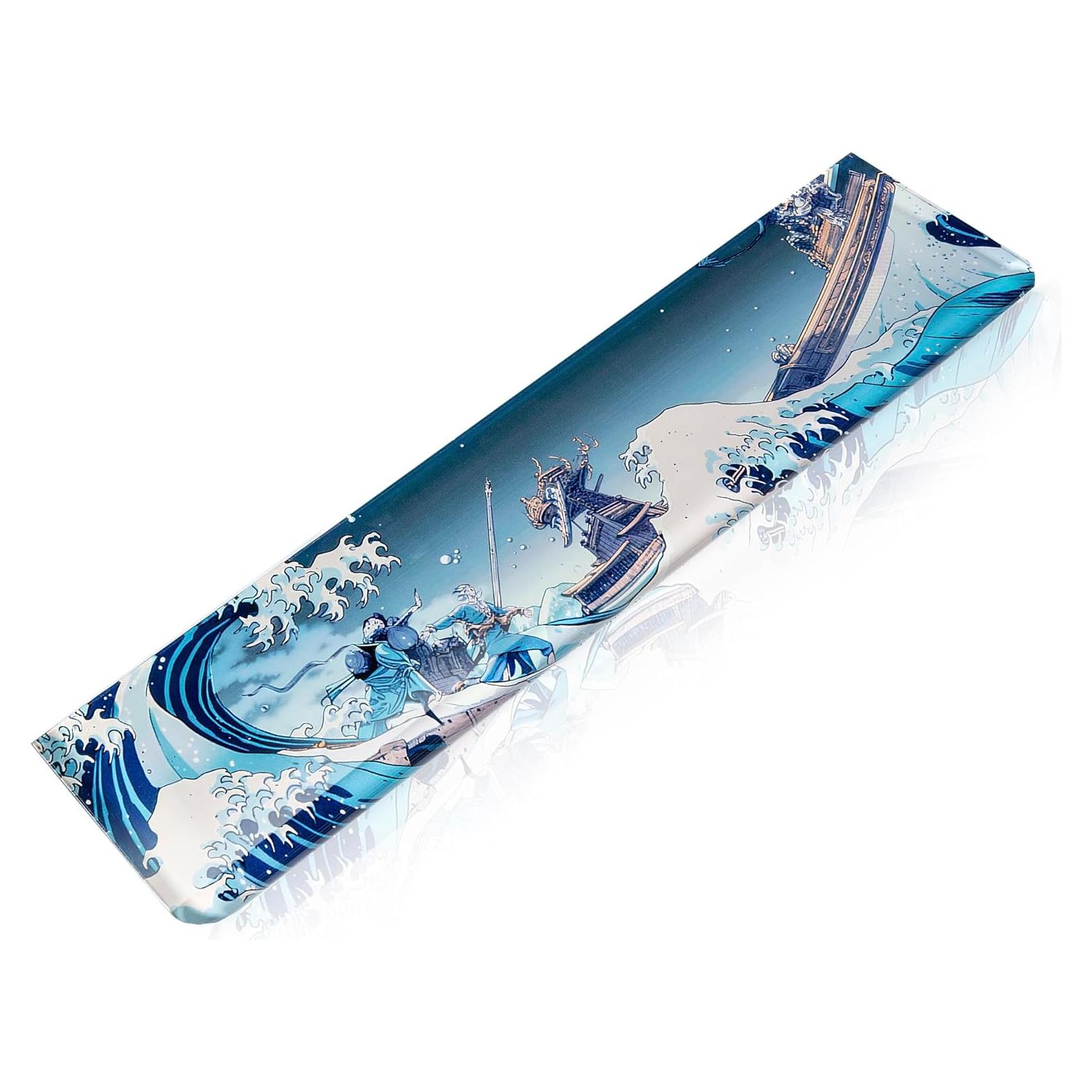 Reposamuñecas Ergonómico GunMjo Acrílico Olas Océano 35,88x8,51 cm