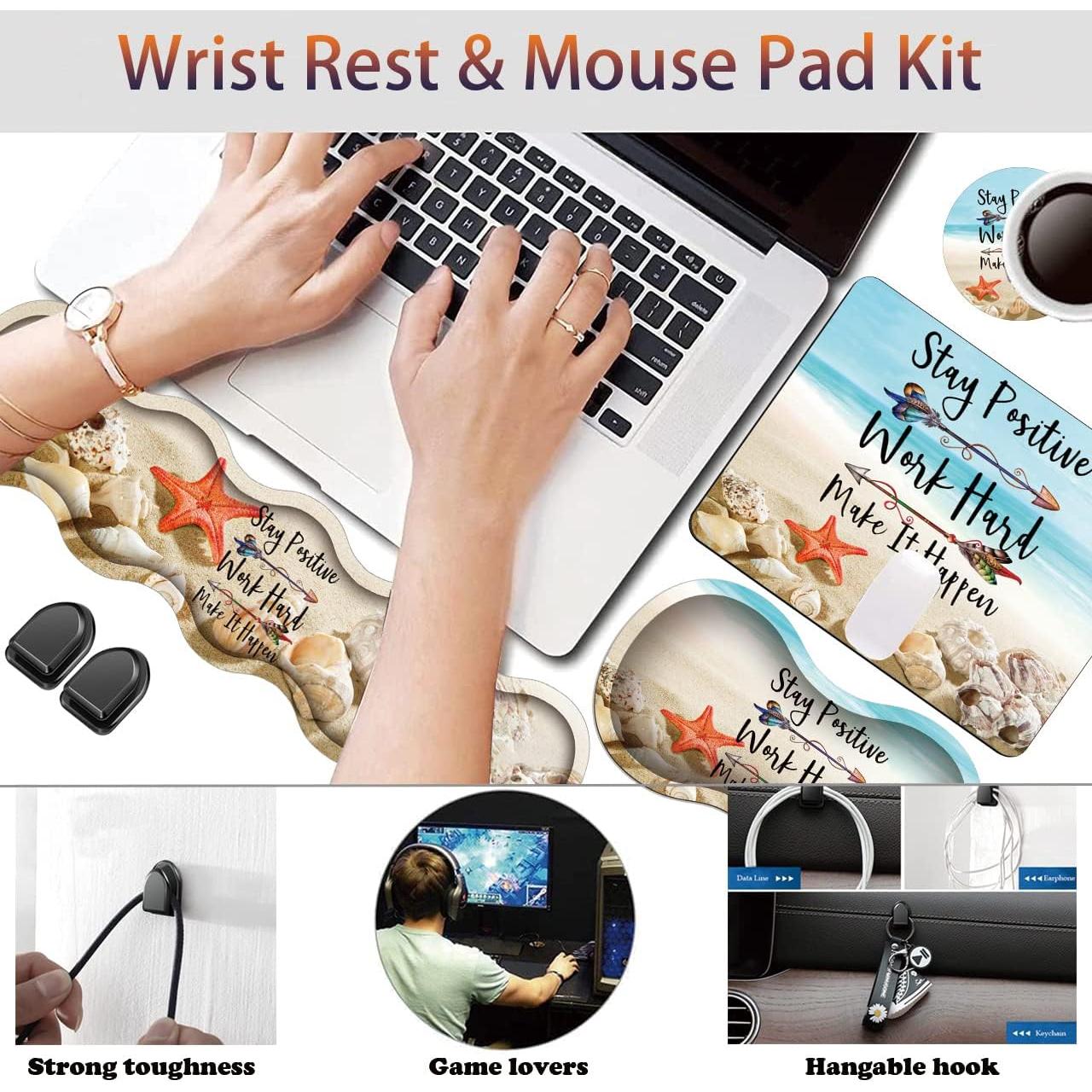 Combo 5 Piezas Reposamuñecas ZHUHEHEAH Alivio Dolor