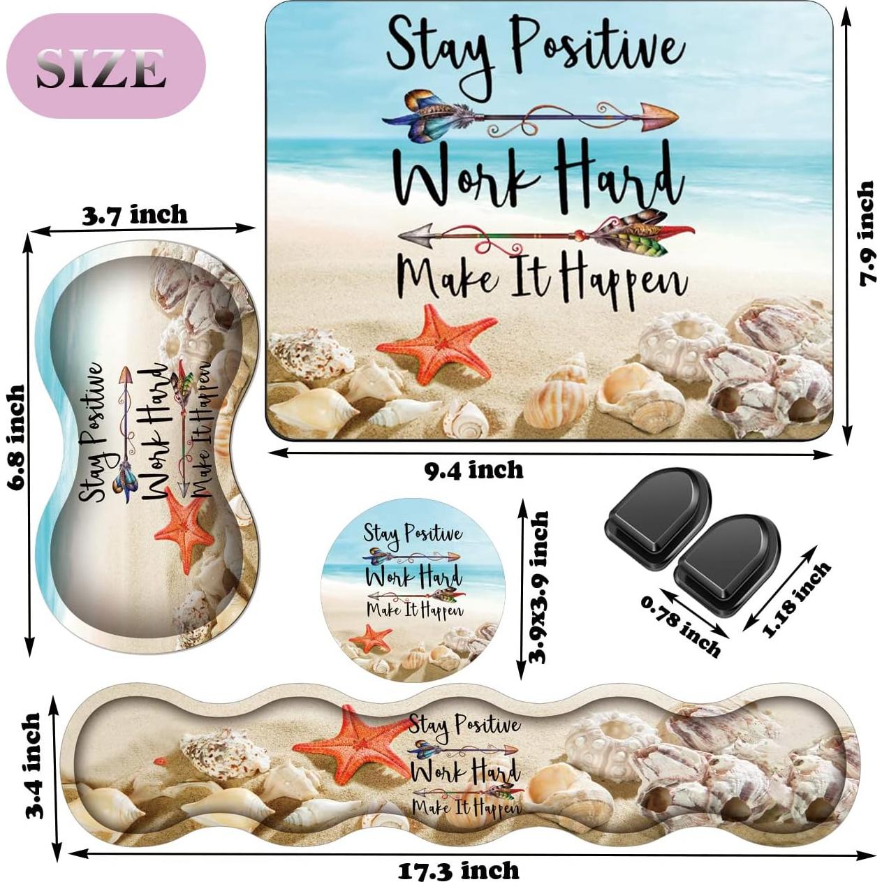 Combo 5 Piezas Reposamuñecas ZHUHEHEAH Alivio Dolor