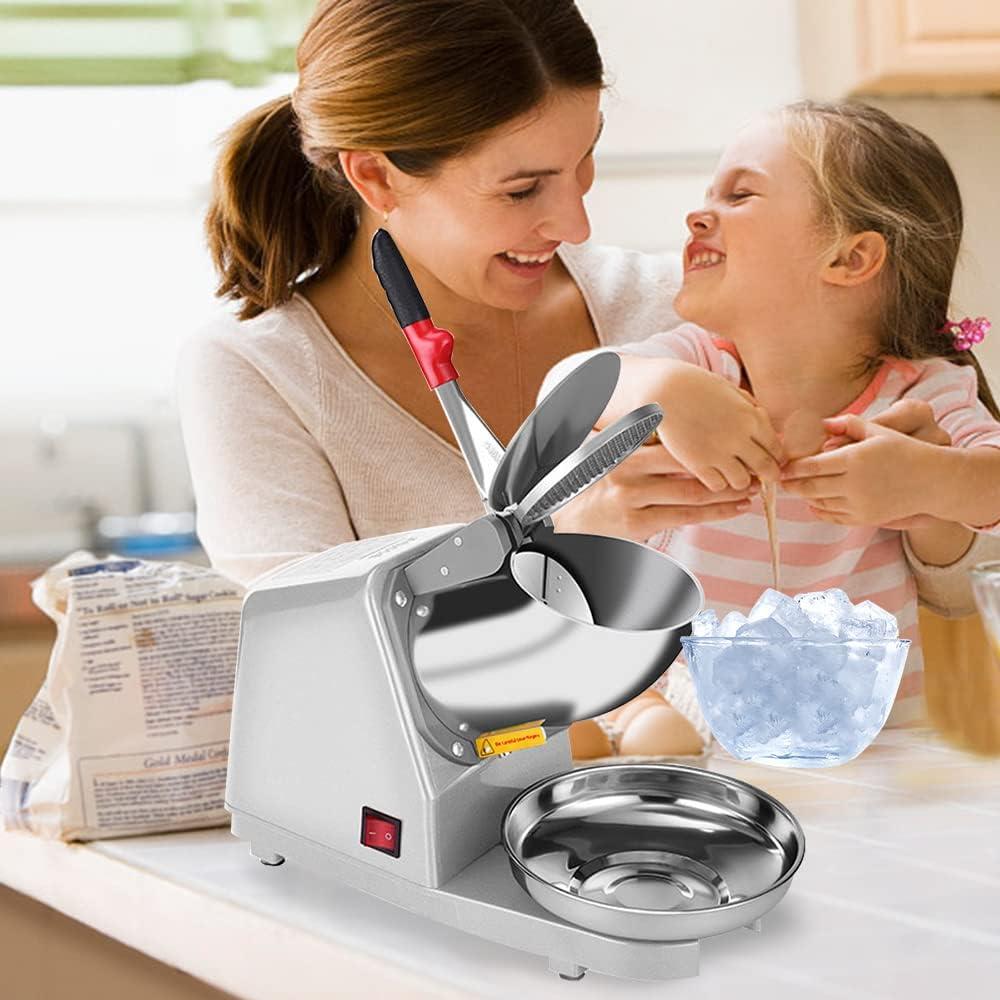 Yahpetes Máquina de Hielo Raspado 84,82 kg/h Doble Cuchilla