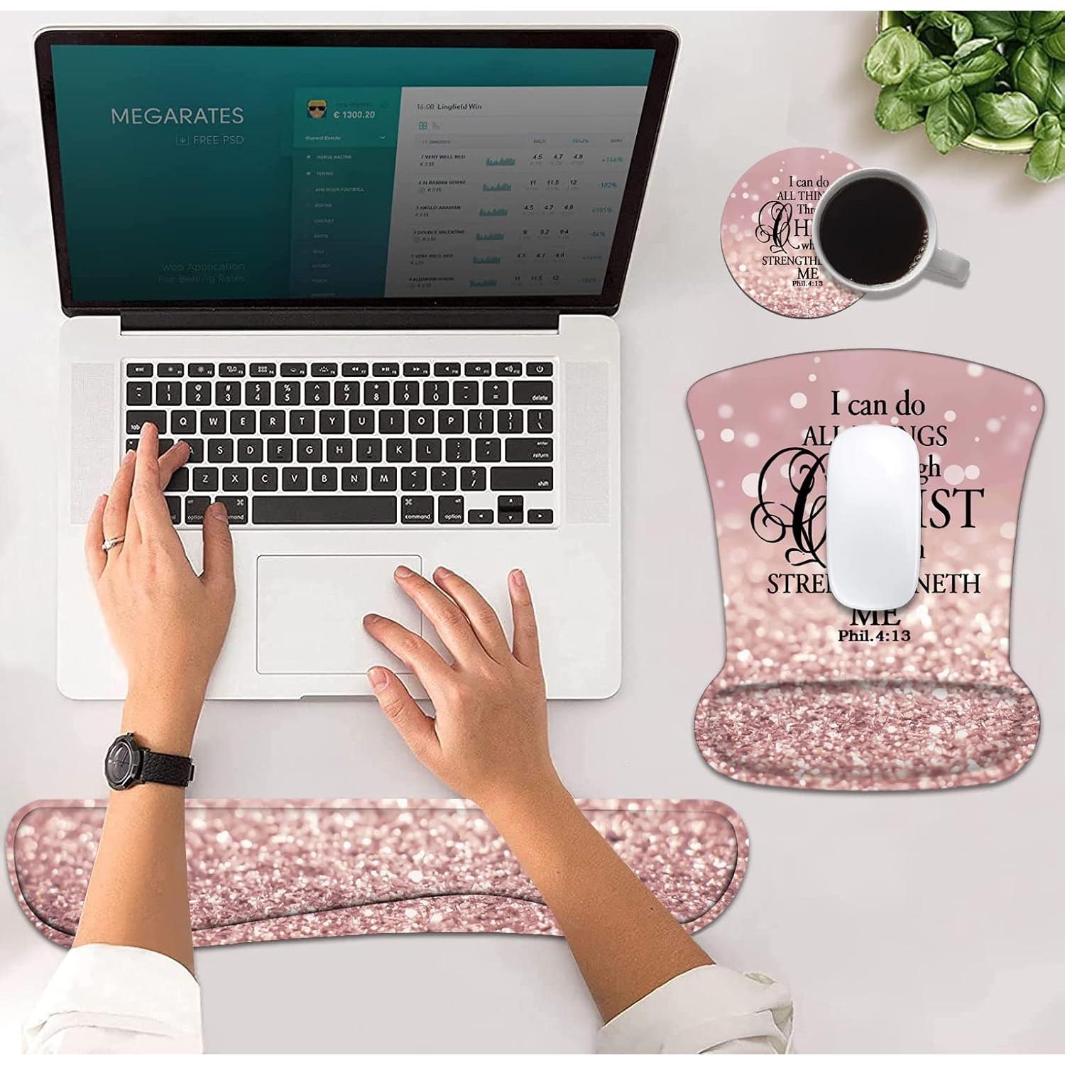 Reposamuñecas Ergonómico DEHJYYIJUY para Teclado y Ratón