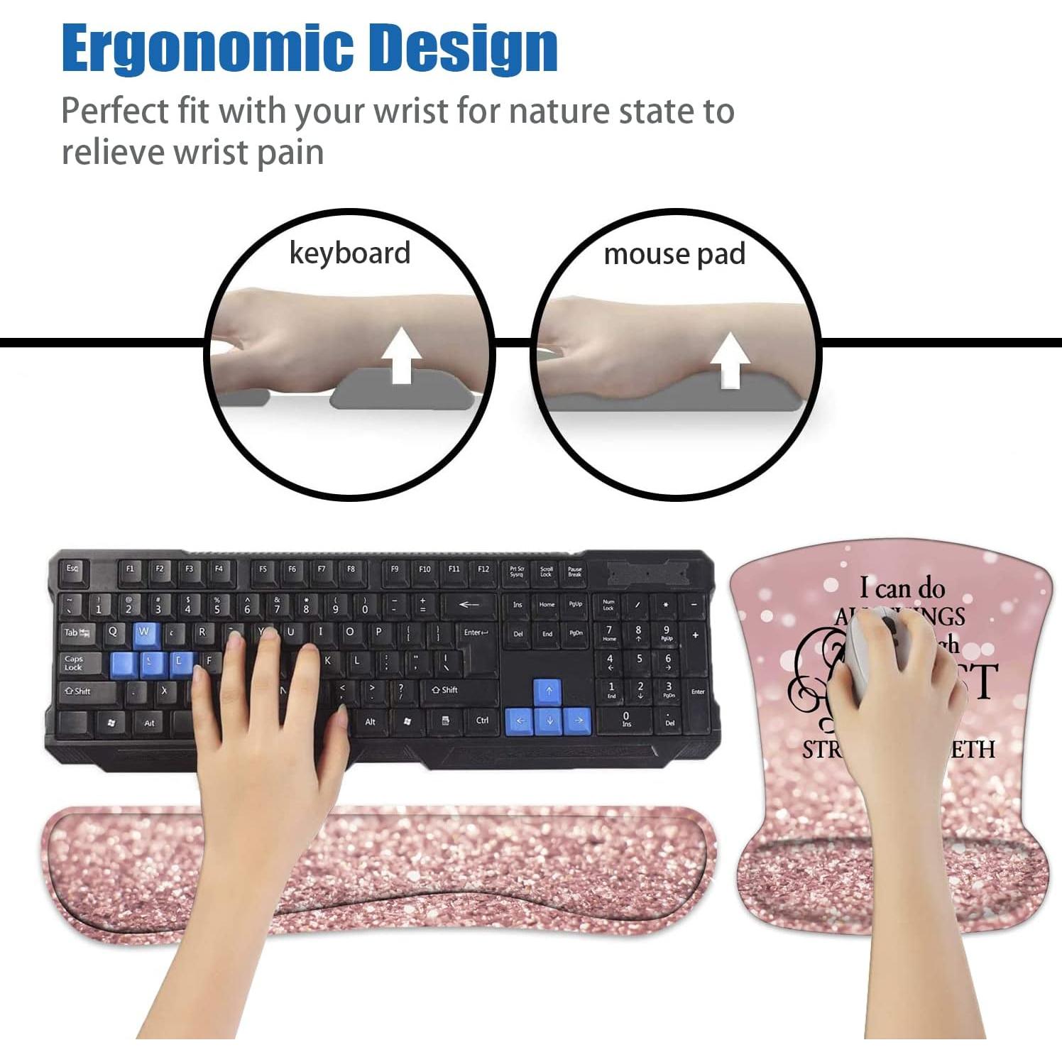 Reposamuñecas Ergonómico DEHJYYIJUY para Teclado y Ratón