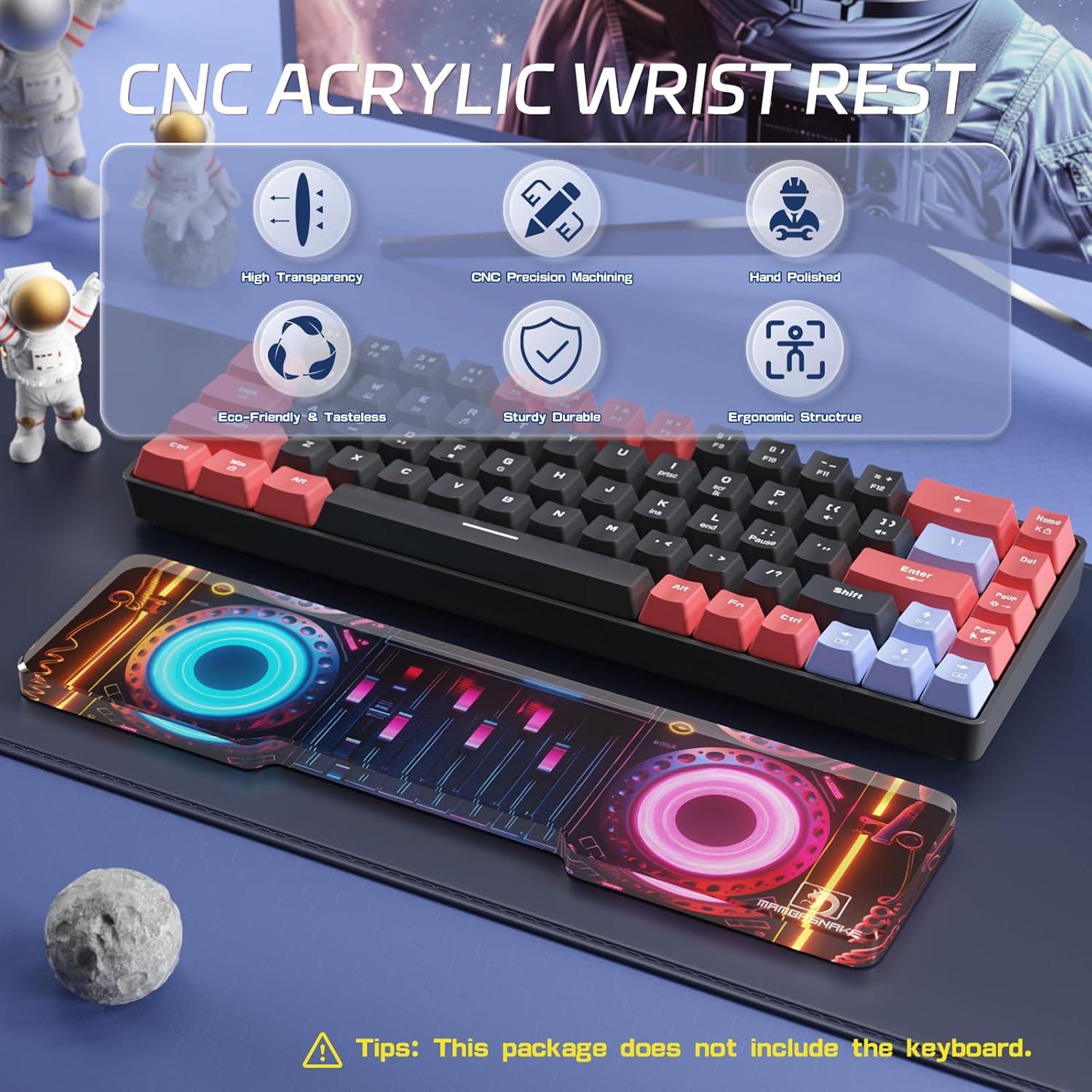 Almohadilla Ergonómica para Muñeca Teclado ATTACK SHARK 33x8 cm